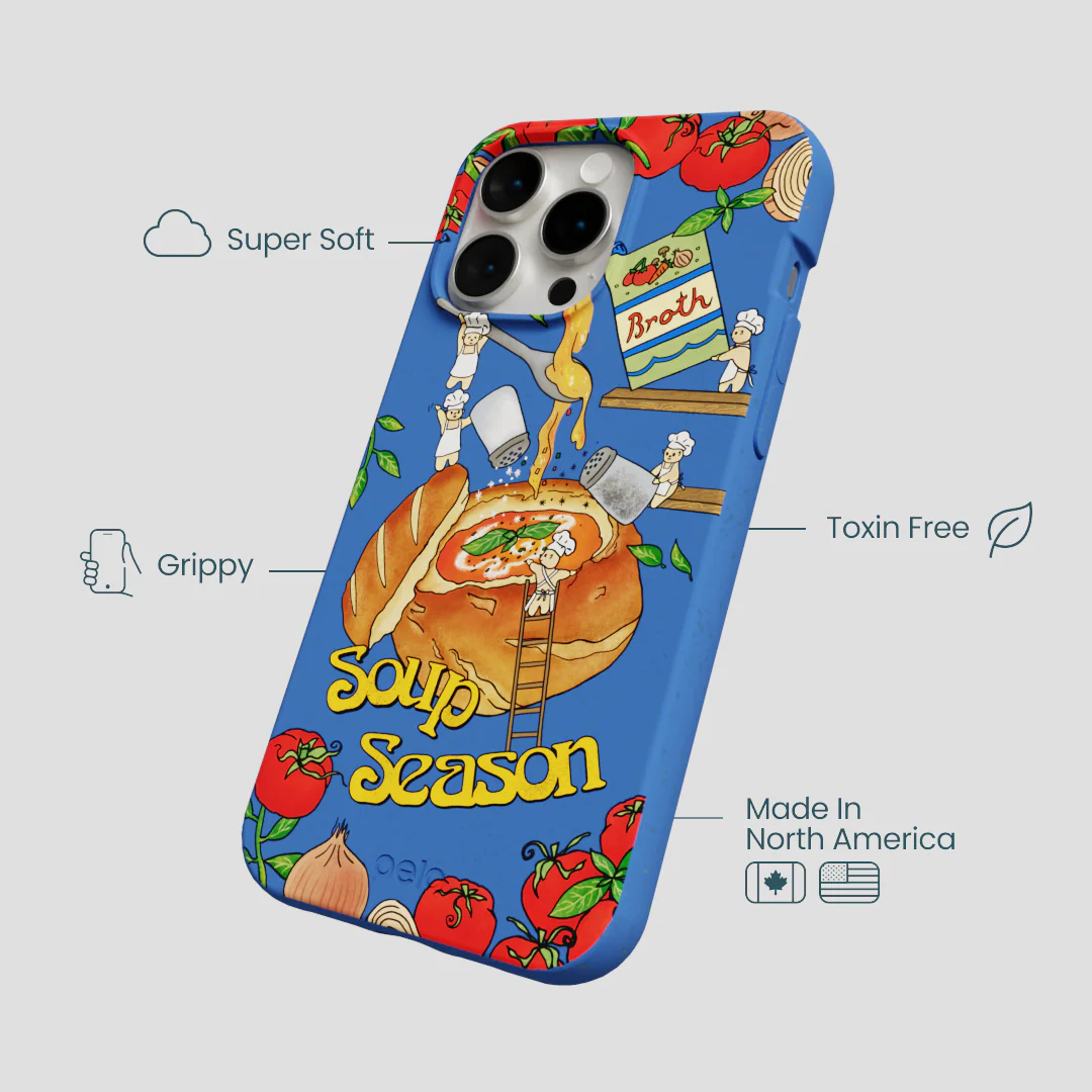 Electric Blue Soup Season iPhone 14 Pro Max Case - Image 4