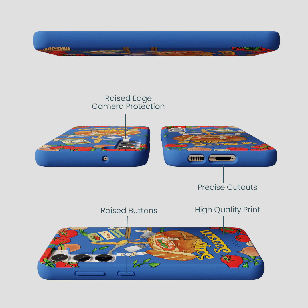 Electric Blue Soup Season Samsung Galaxy S23+(Plus) Case - Image 3