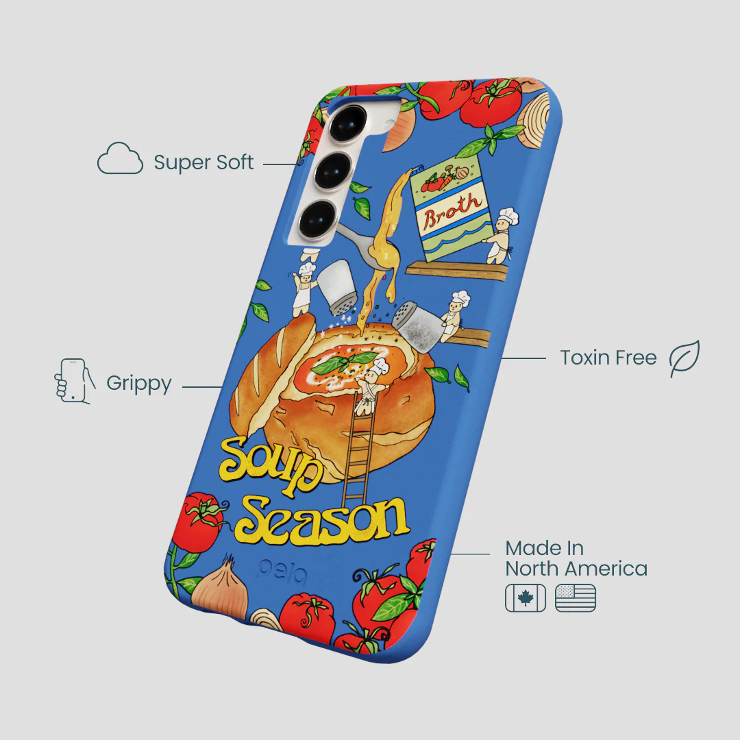 Electric Blue Soup Season Samsung Galaxy S24+(Plus) Case - Image 4