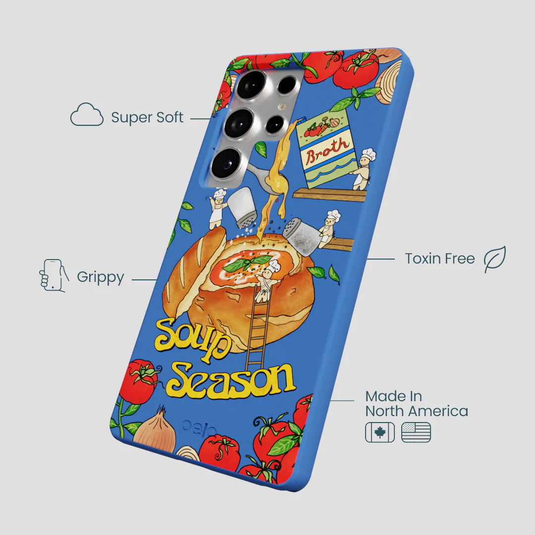 Electric Blue Soup Season Samsung Galaxy S25 Ultra Case - Image 4