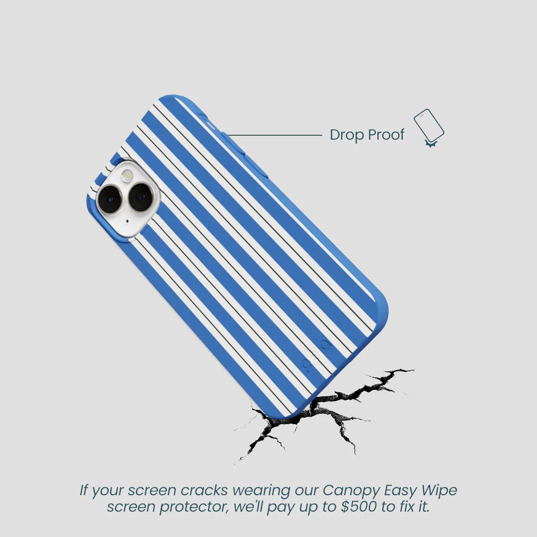 Electric Blue Striped Shirt iPhone 13 Mini Case - Image 5