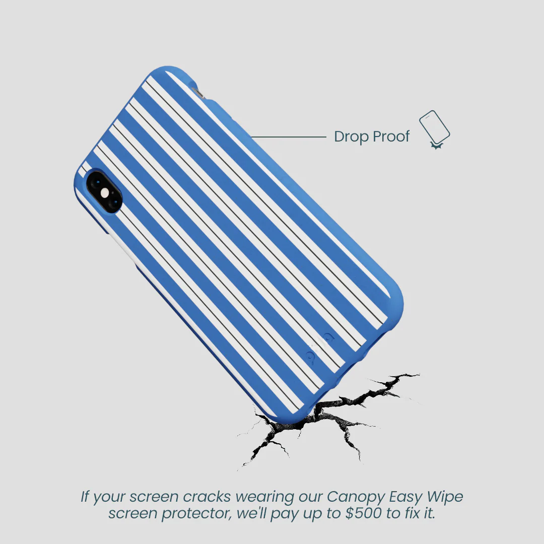 Electric Blue Striped Shirt iPhone XR Case - Image 5