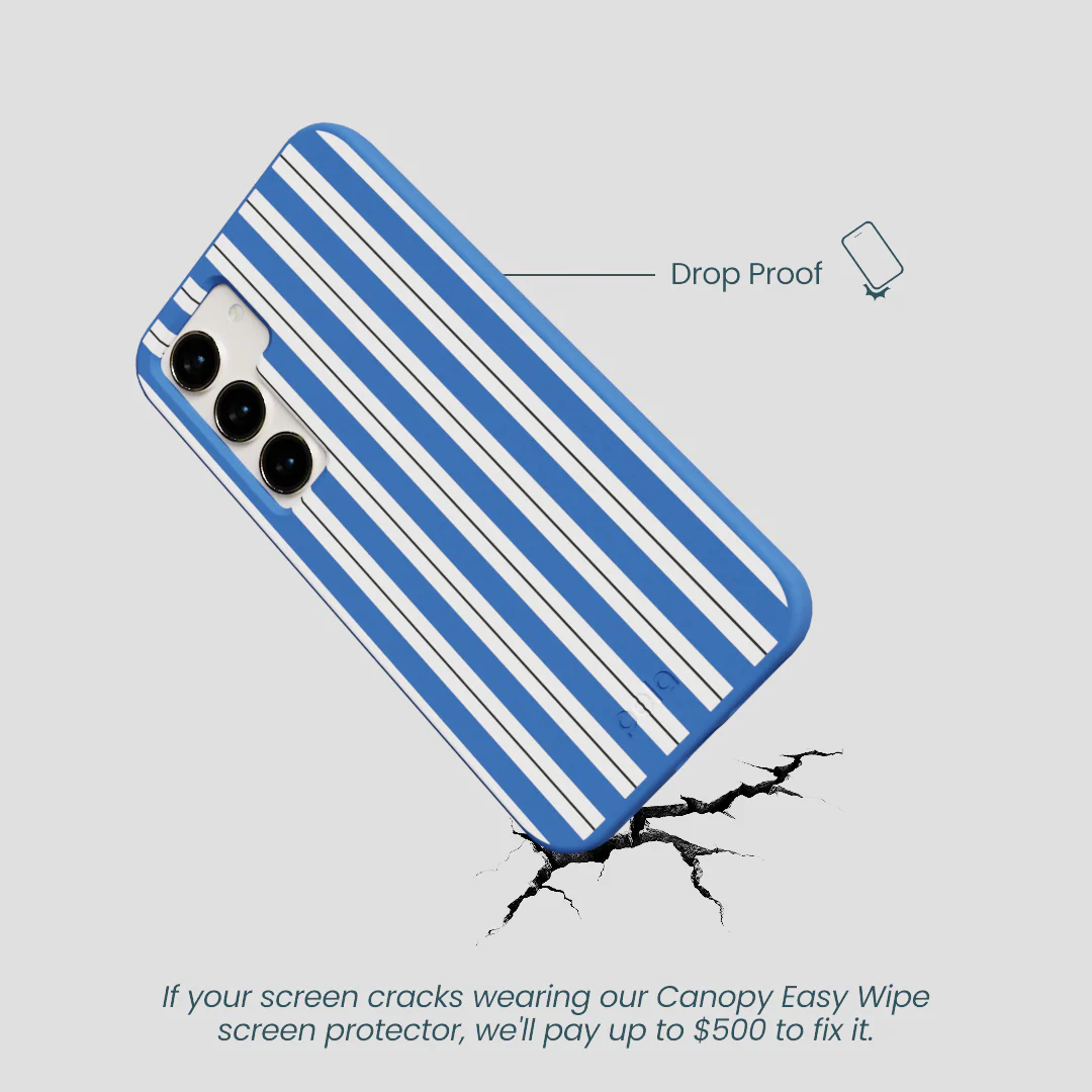 Electric Blue Striped Shirt Samsung Galaxy S23 Case - Image 5