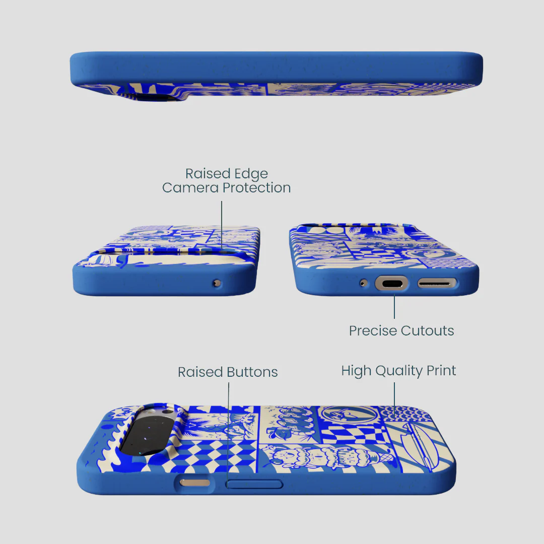 Electric Blue Summer Blues Google Pixel 9/9 Pro Case - Image 3