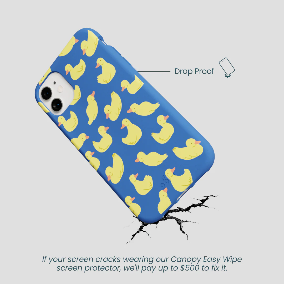 Electric Blue Sunny Ducklings iPhone 11 Case - Image 5