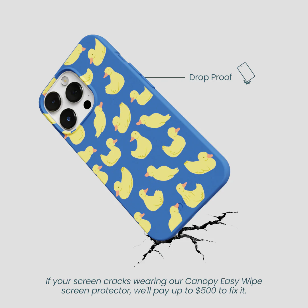 Electric Blue Sunny Ducklings iPhone 13 Pro Case - Image 5