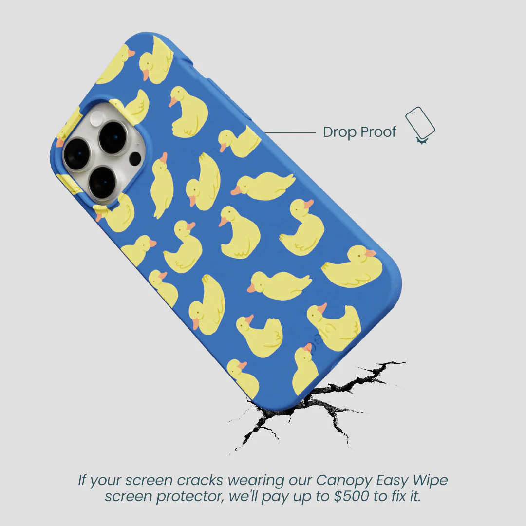 Electric Blue Sunny Ducklings iPhone 15 Pro Max Case - Image 5