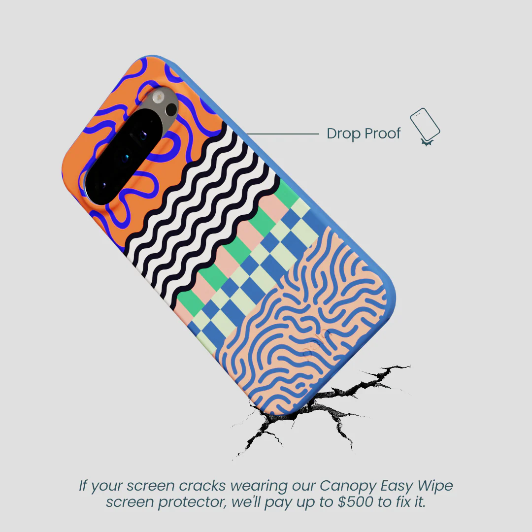 Electric Blue Tangerine Mix Google Pixel 9/9 Pro Case - Image 5