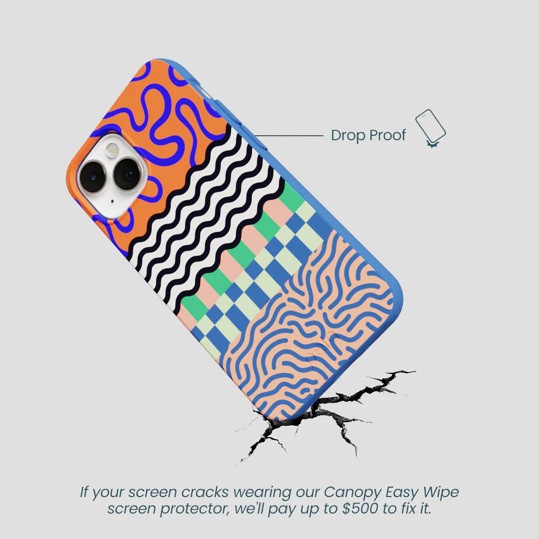 Electric Blue Tangerine Mix iPhone 13 Case - Image 5