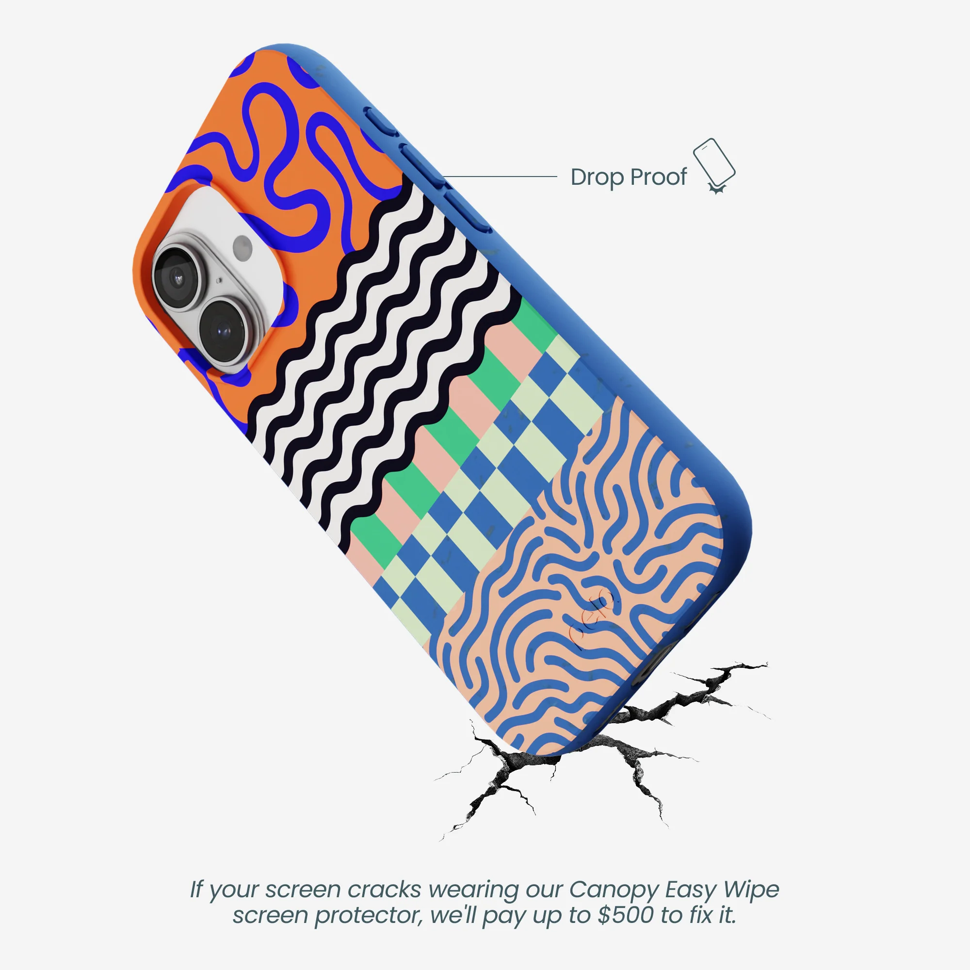 Electric Blue Tangerine Mix iPhone 17 Case - Image 5