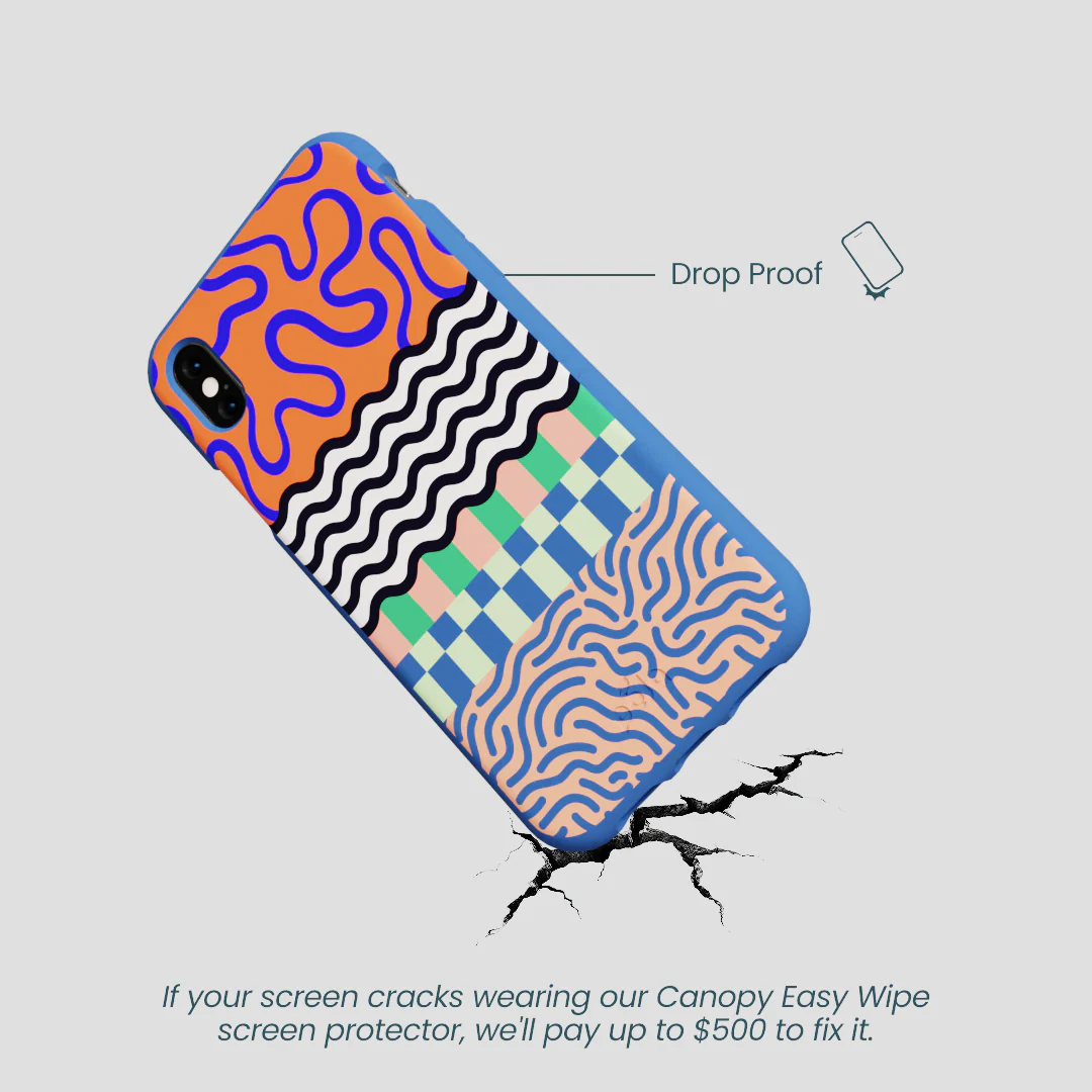 Electric Blue Tangerine Mix iPhone XR Case - Image 5