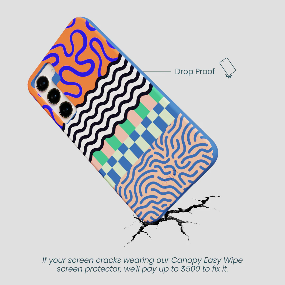 Electric Blue Tangerine Mix Samsung Galaxy S24+(Plus) Case - Image 5