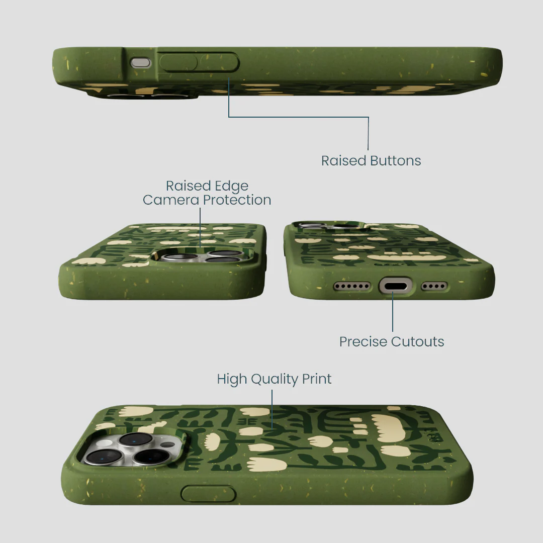 Forest Floor Abstract Tulips iPhone 15 Pro Max Case - Image 3