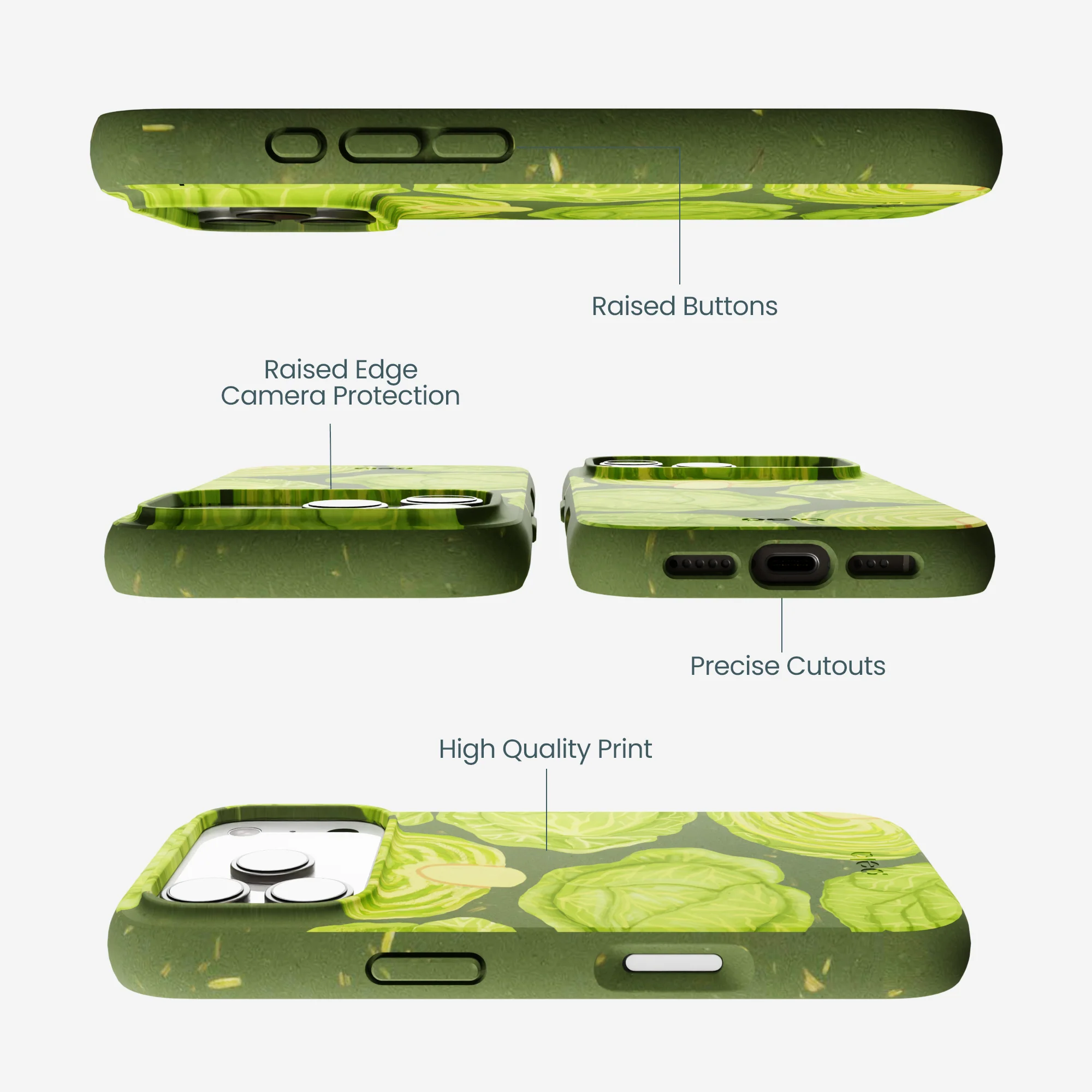 Forest Floor Cabbage Portraits iPhone 17 Pro Case - Image 3