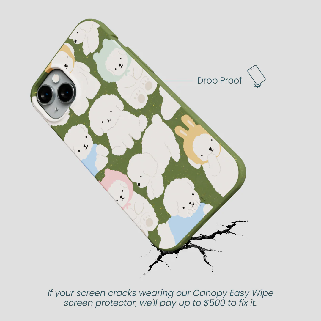 Forest Floor Cloud Poodles iPhone 14 Plus Case - Image 5