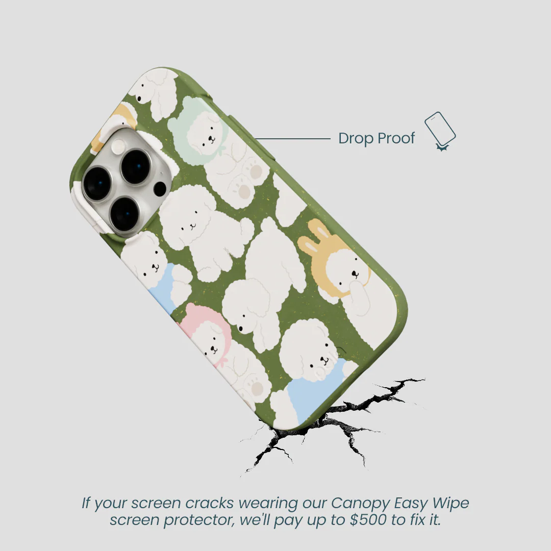 Forest Floor Cloud Poodles iPhone 15 Pro Case - Image 5