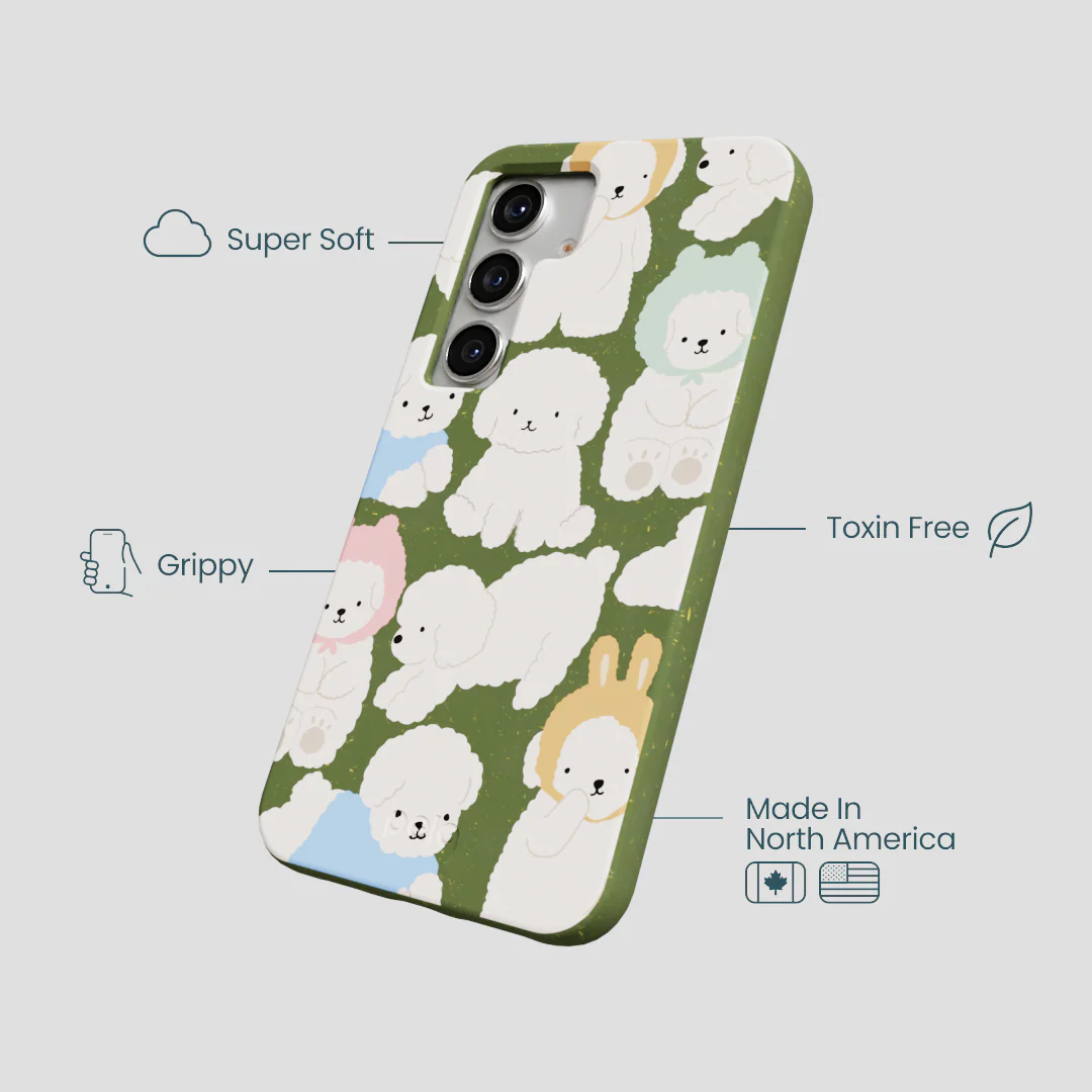 Forest Floor Cloud Poodles Samsung Galaxy S25 Case - Image 4