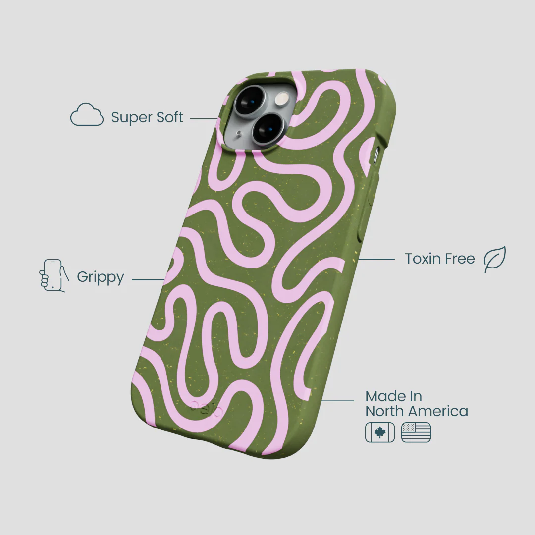 Forest Floor Cotton Curls iPhone 14 Case - Image 4