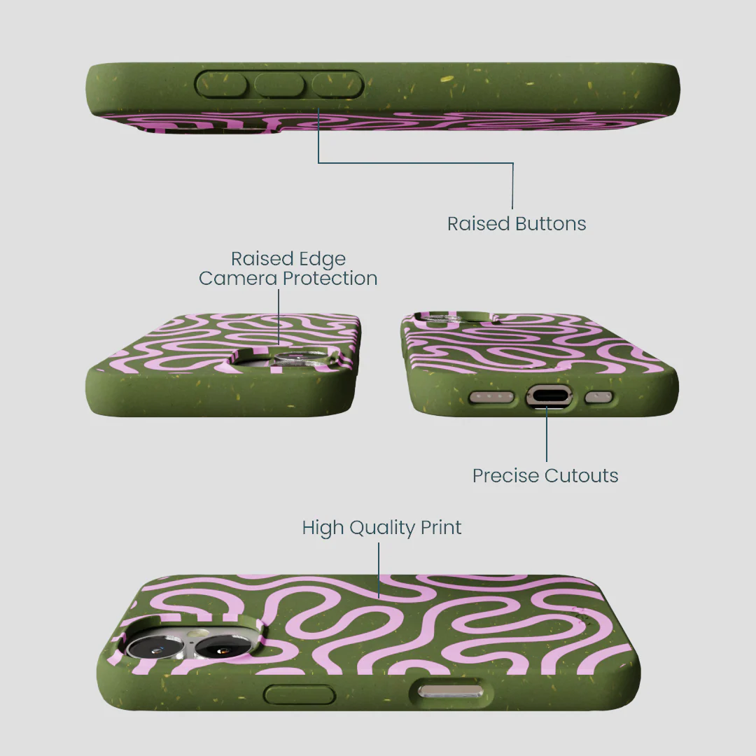 Forest Floor Cotton Curls iPhone 16 Case - Image 3