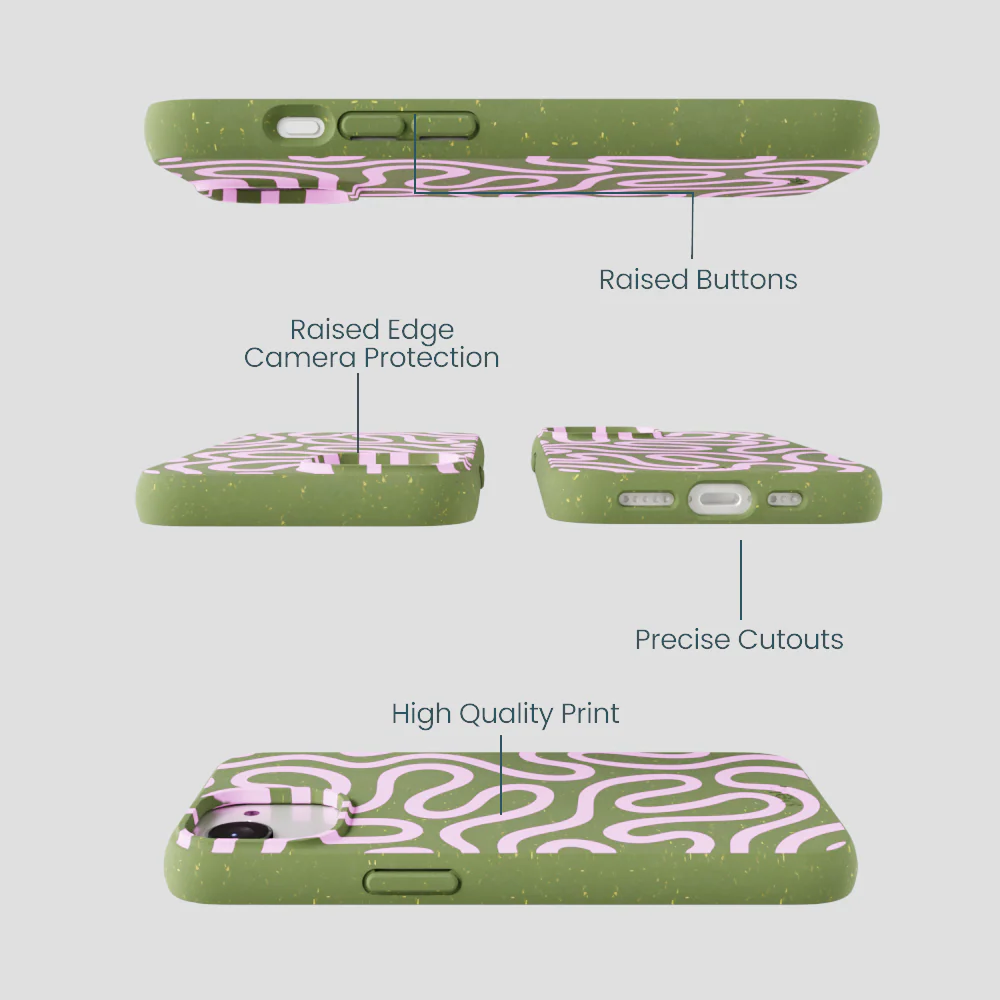 Forest Floor Cotton Curls iPhone 16e/17e Case - Image 3