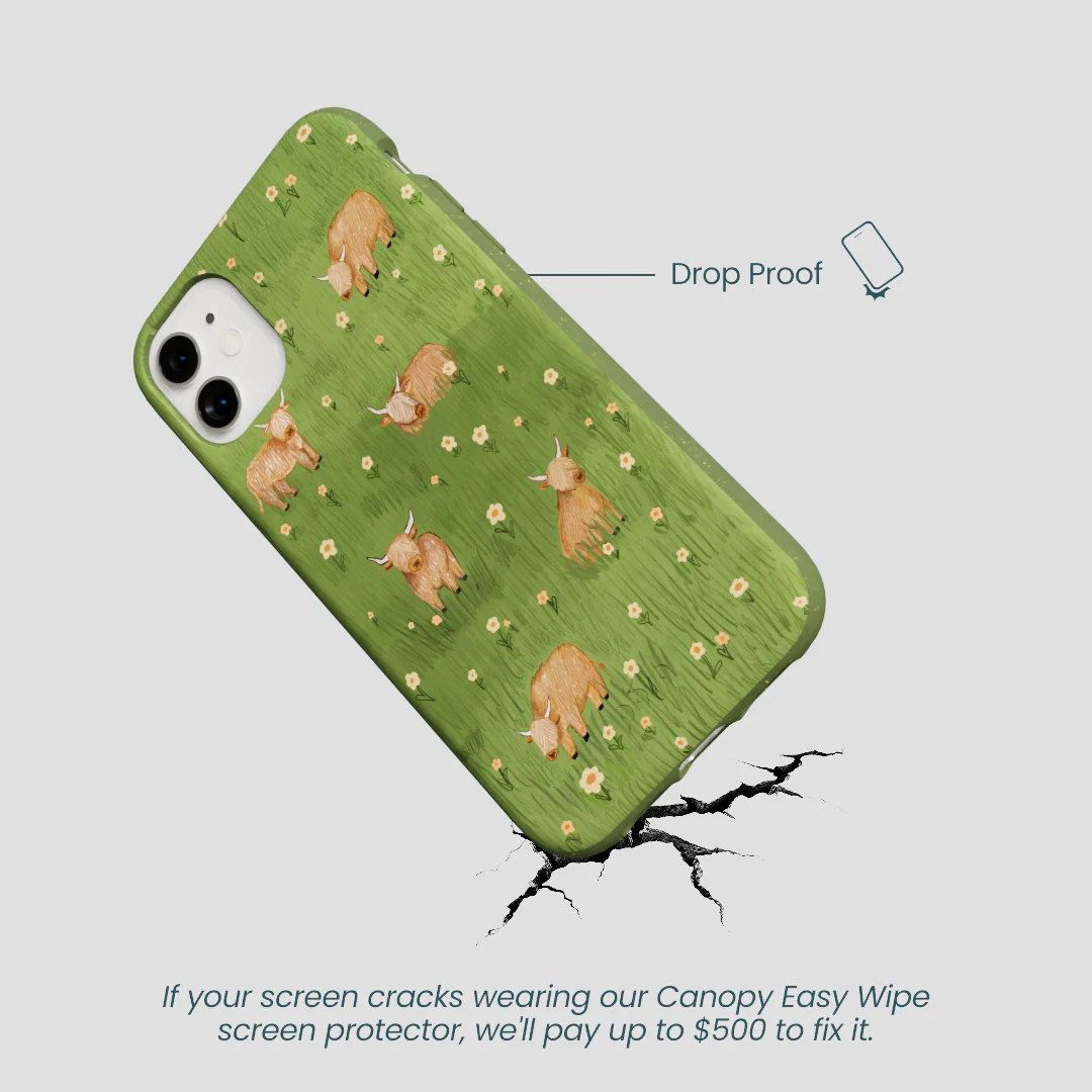 Forest Floor Cozy Cows iPhone 11 Case - Image 4