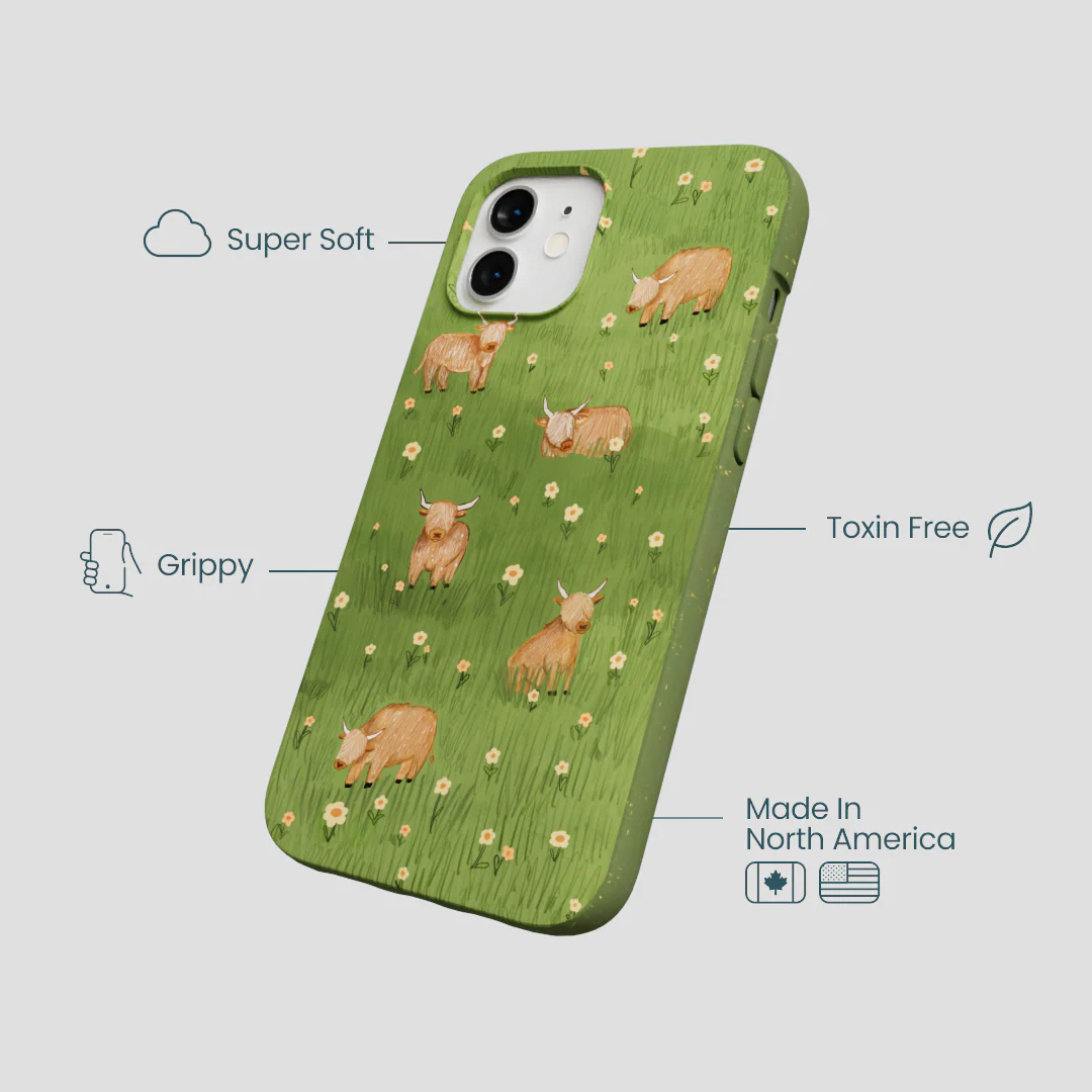Forest Floor Cozy Cows iPhone 12/ iPhone 12 Pro Case - Image 3