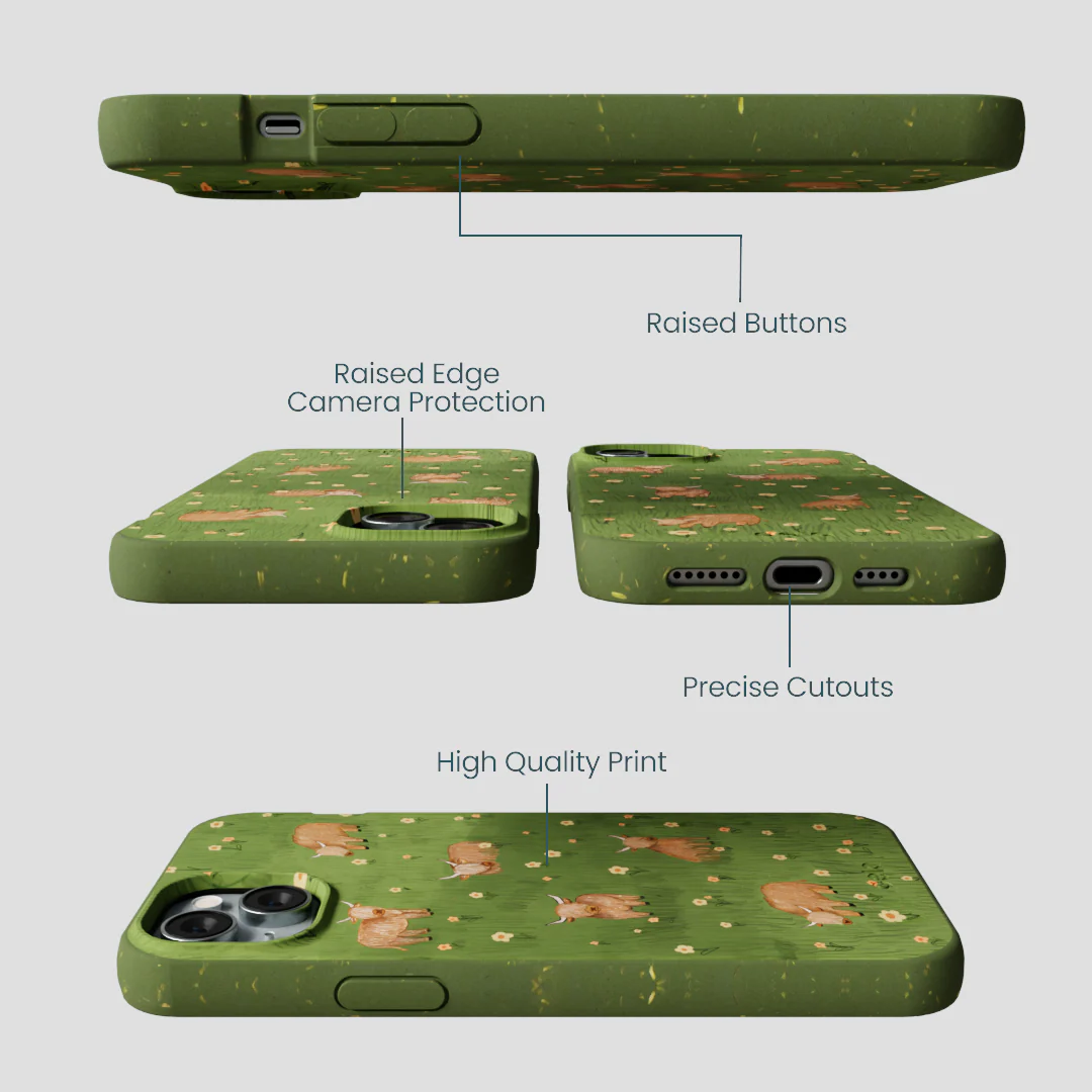 Forest Floor Cozy Cows iPhone 15 Plus Case - Image 3
