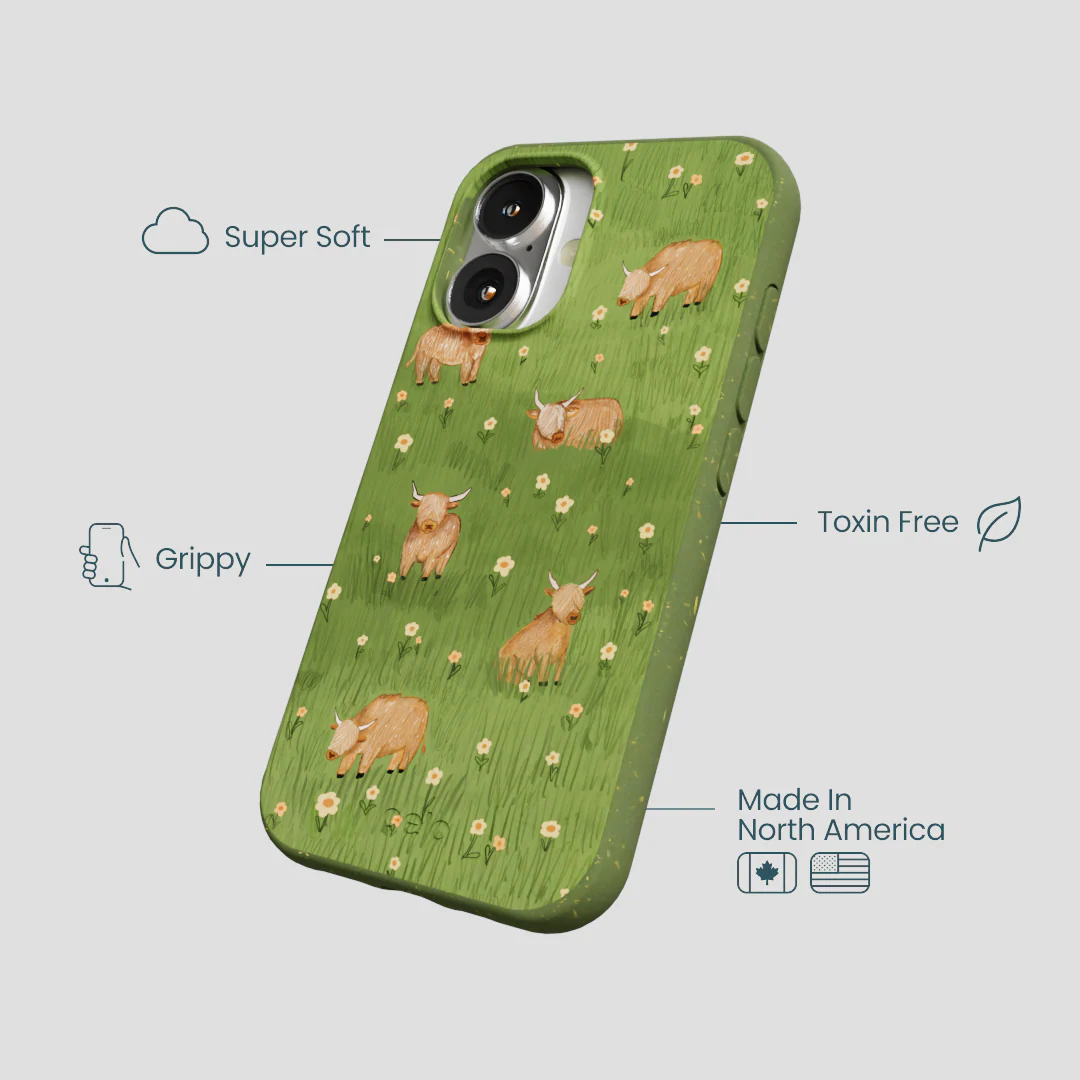 Forest Floor Cozy Cows iPhone 16 Case - Image 4