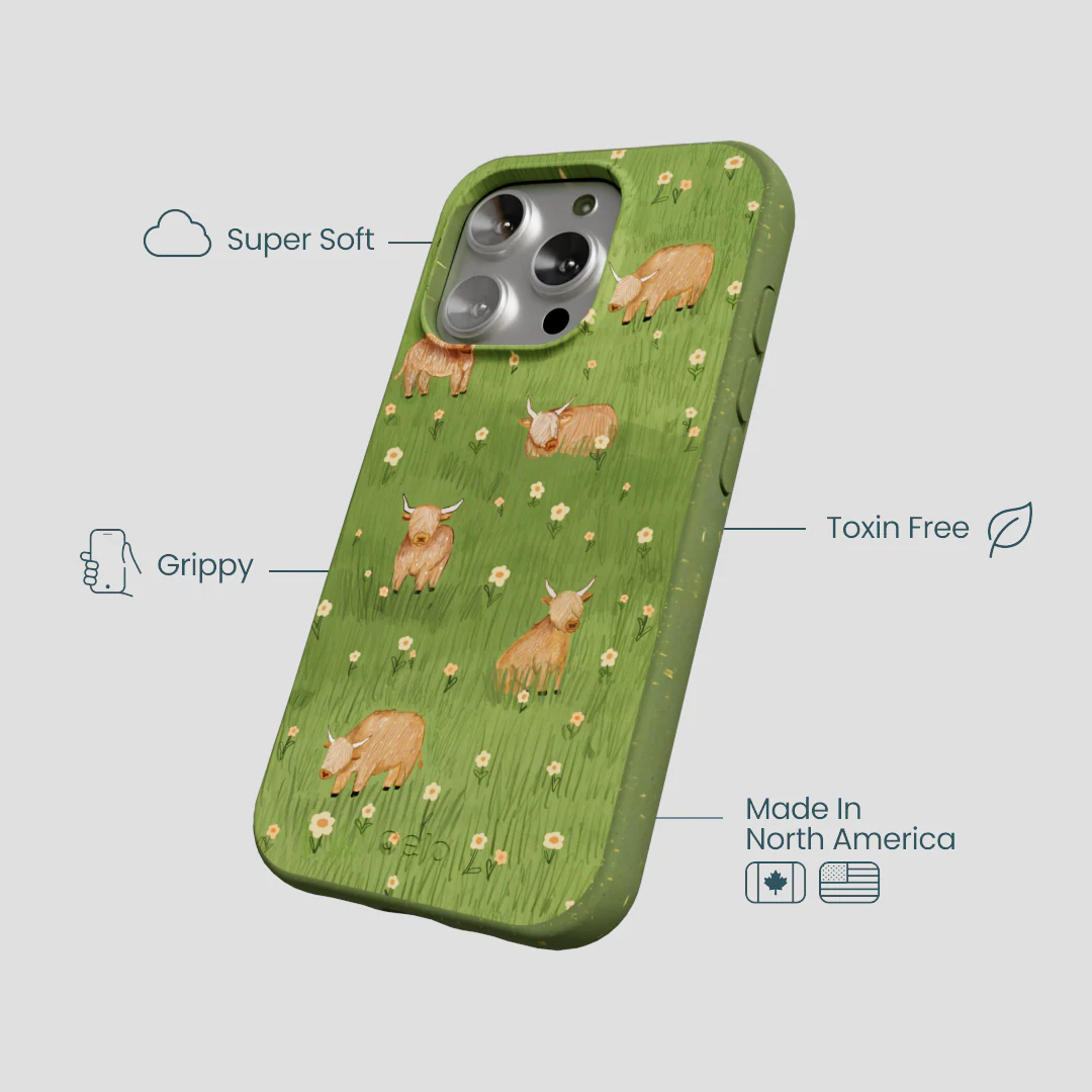 Forest Floor Cozy Cows iPhone 16 Pro Case - Image 4