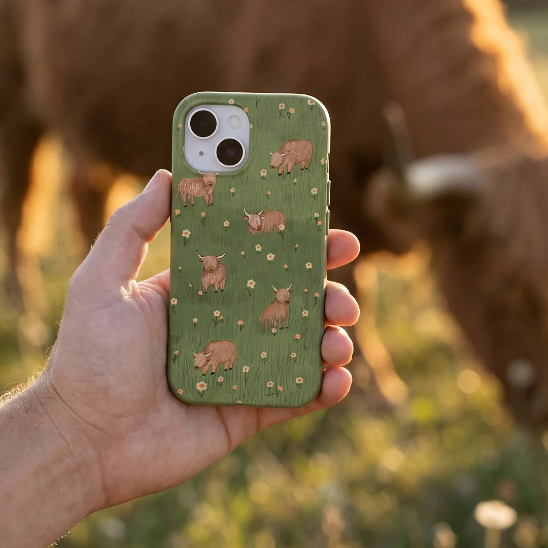 Forest Floor Cozy Cows iPhone 17 Case - Image 2