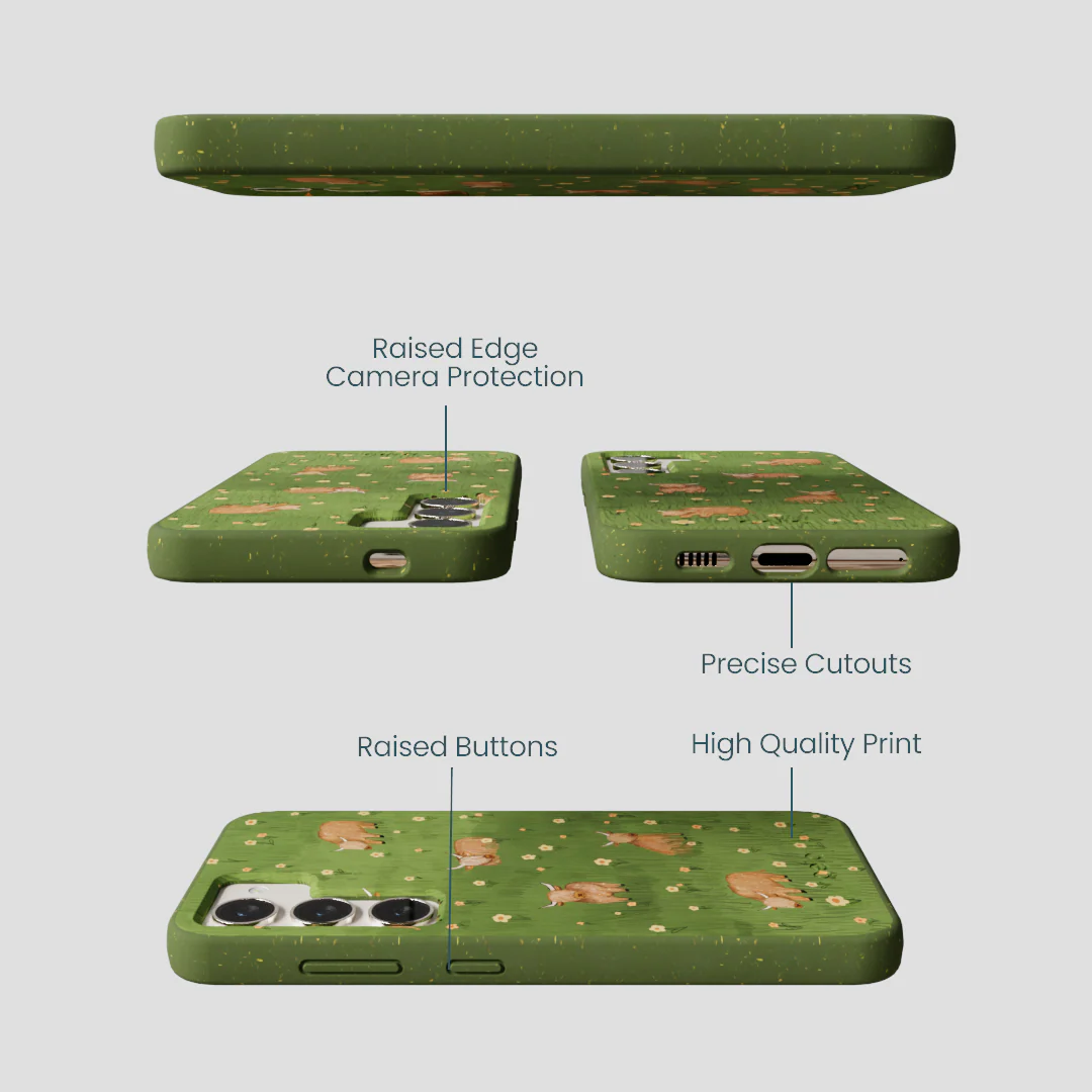 Forest Floor Cozy Cows Samsung Galaxy S23 Case - Image 2