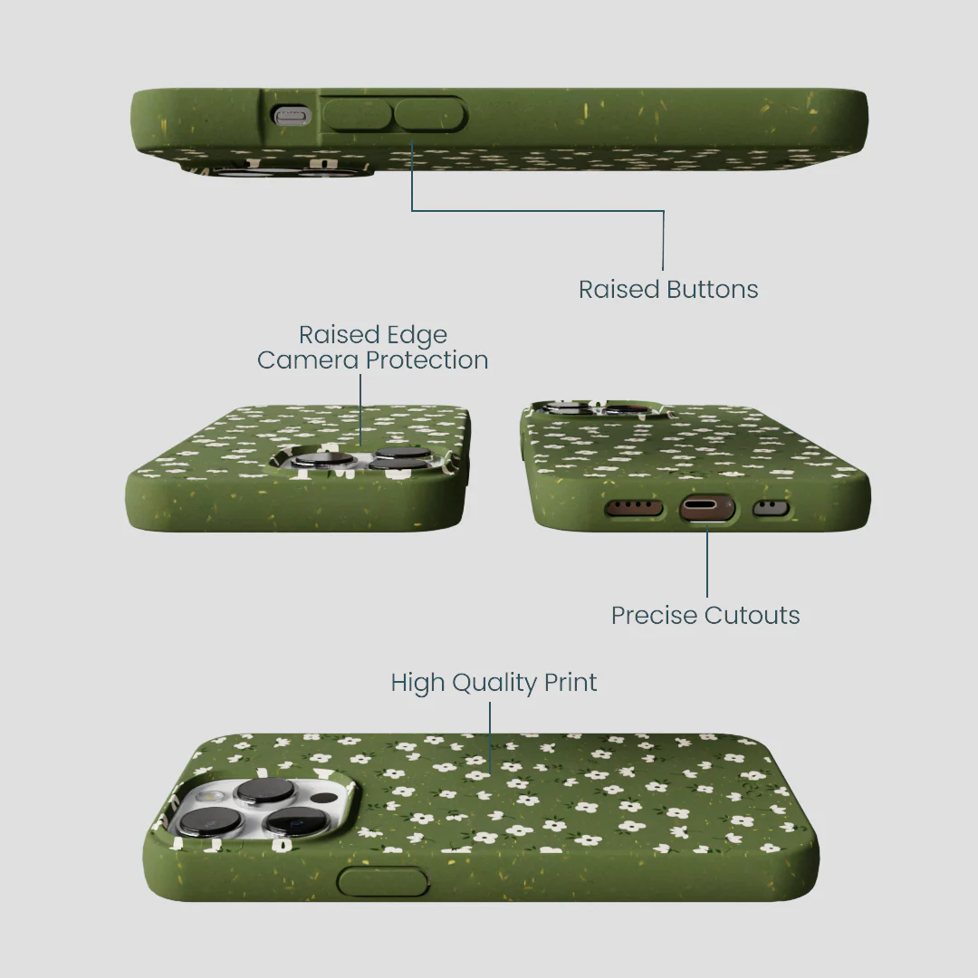 Forest Floor Ditzy Greens iPhone 13 Pro Case - Image 3