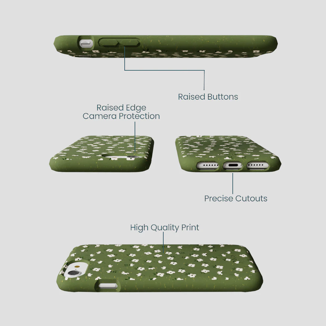 Forest Floor Ditzy Greens iPhone 6/6s/7/8/SE Case - Image 3
