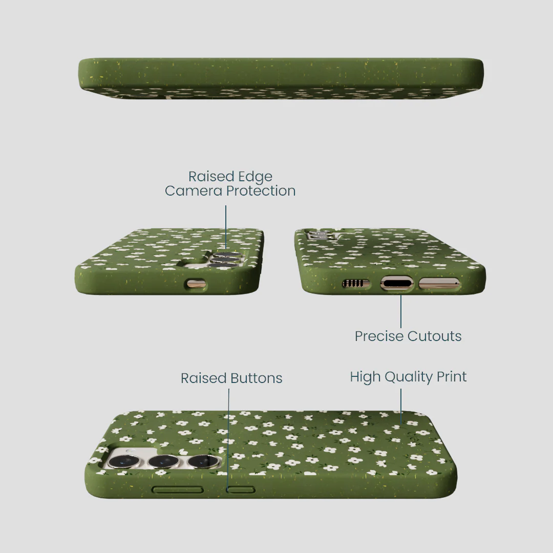 Forest Floor Ditzy Greens Samsung Galaxy S24 Case - Image 3