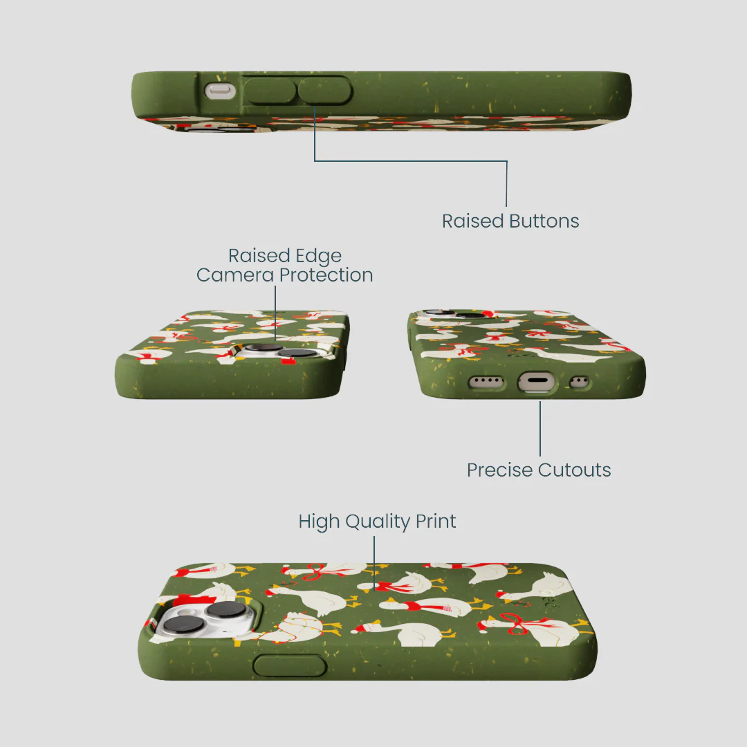 Forest Floor Duck the Halls iPhone 13 Mini Case - Image 3