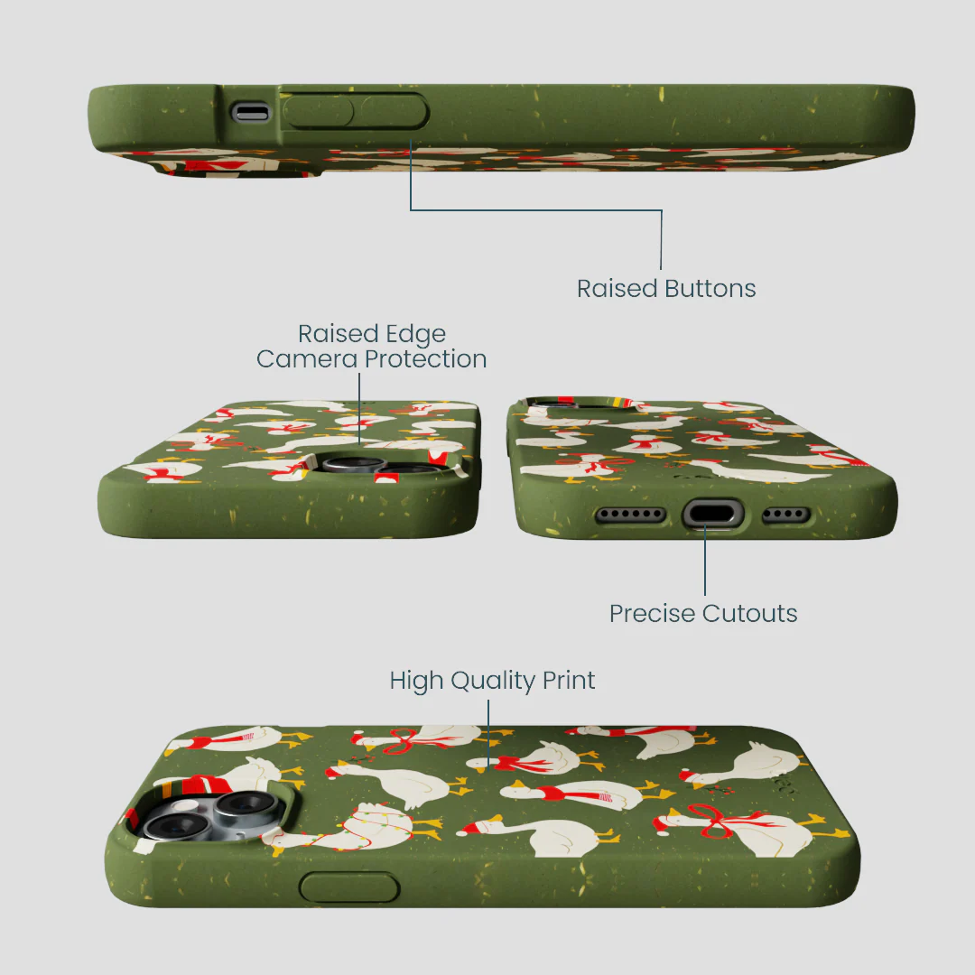 Forest Floor Duck the Halls iPhone 15 Plus Case - Image 3