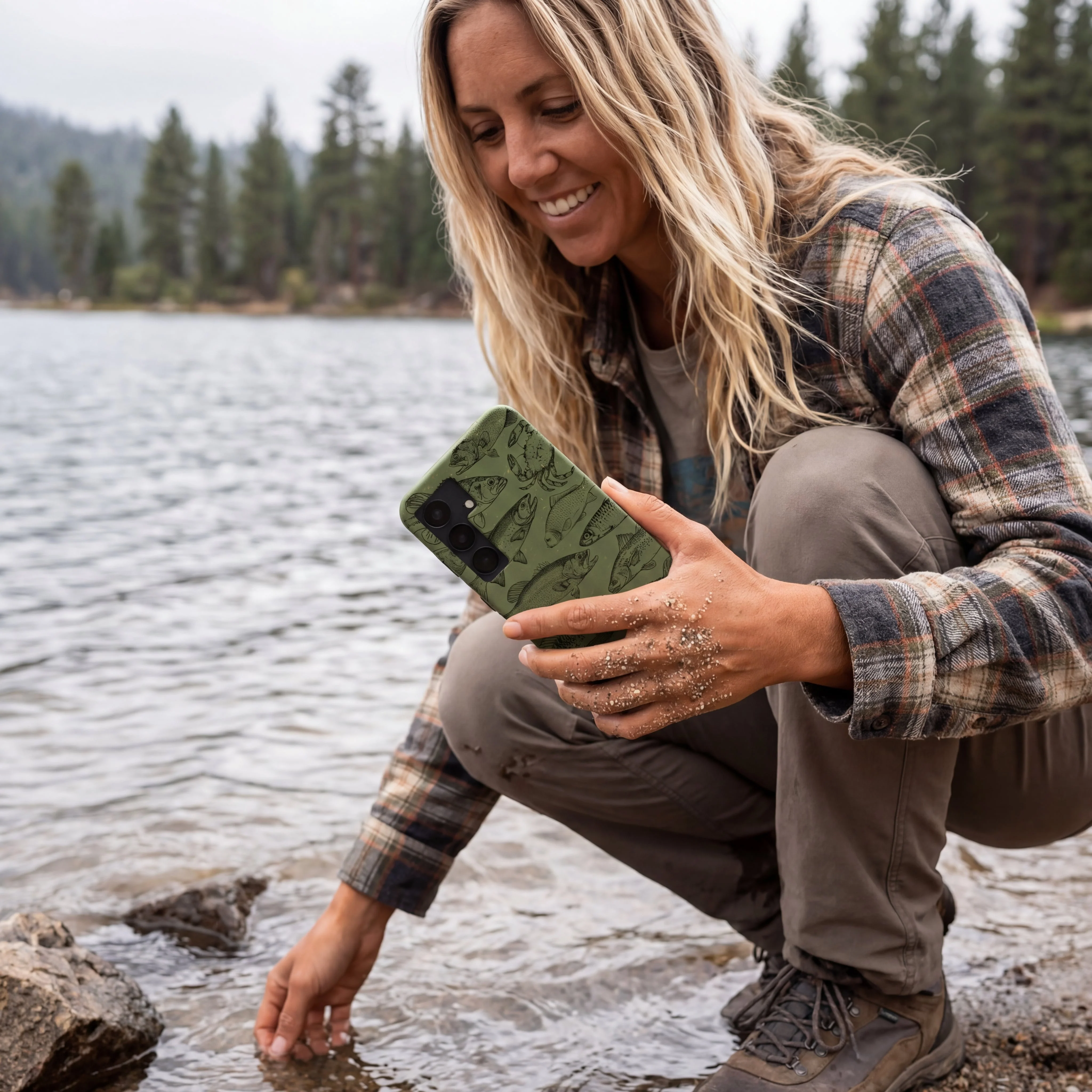 Forest Floor Fishing Lodge Samsung Galaxy S24 Case - Image 2