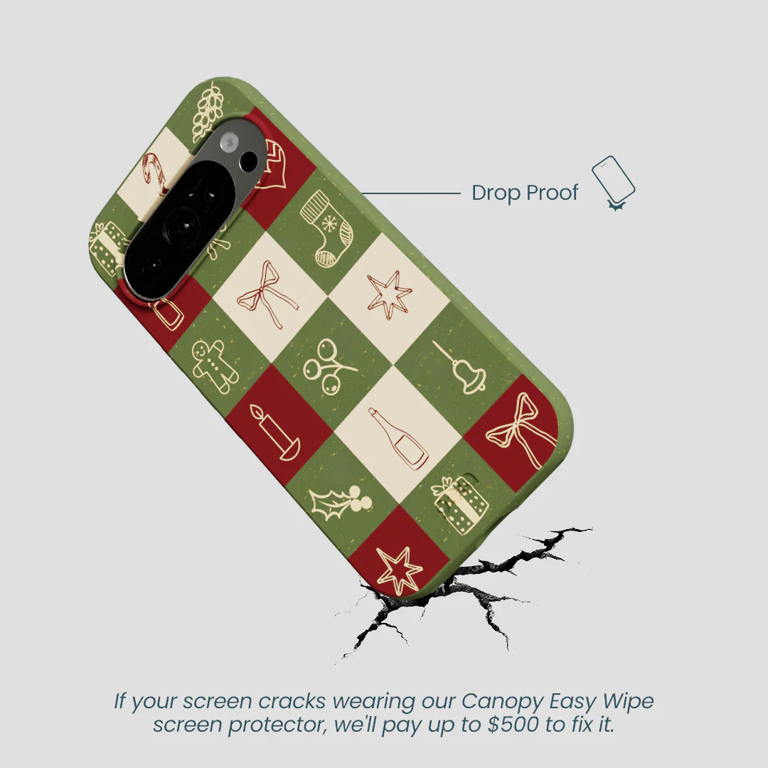 Forest Floor Holiday Squares Google Pixel 10/10 Pro Case - Image 5