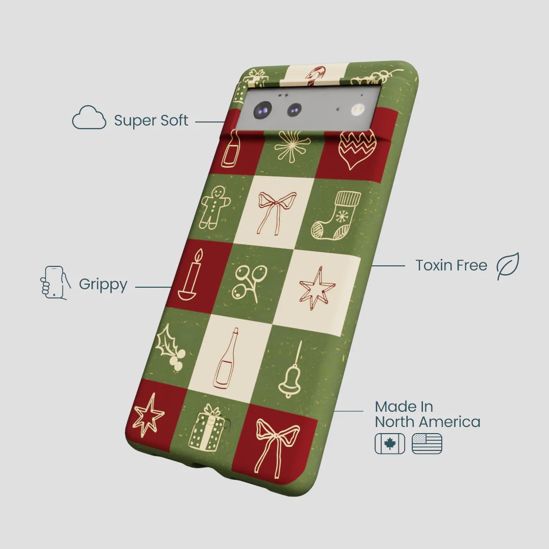 Forest Floor Holiday Squares Google Pixel 6 Case - Image 4