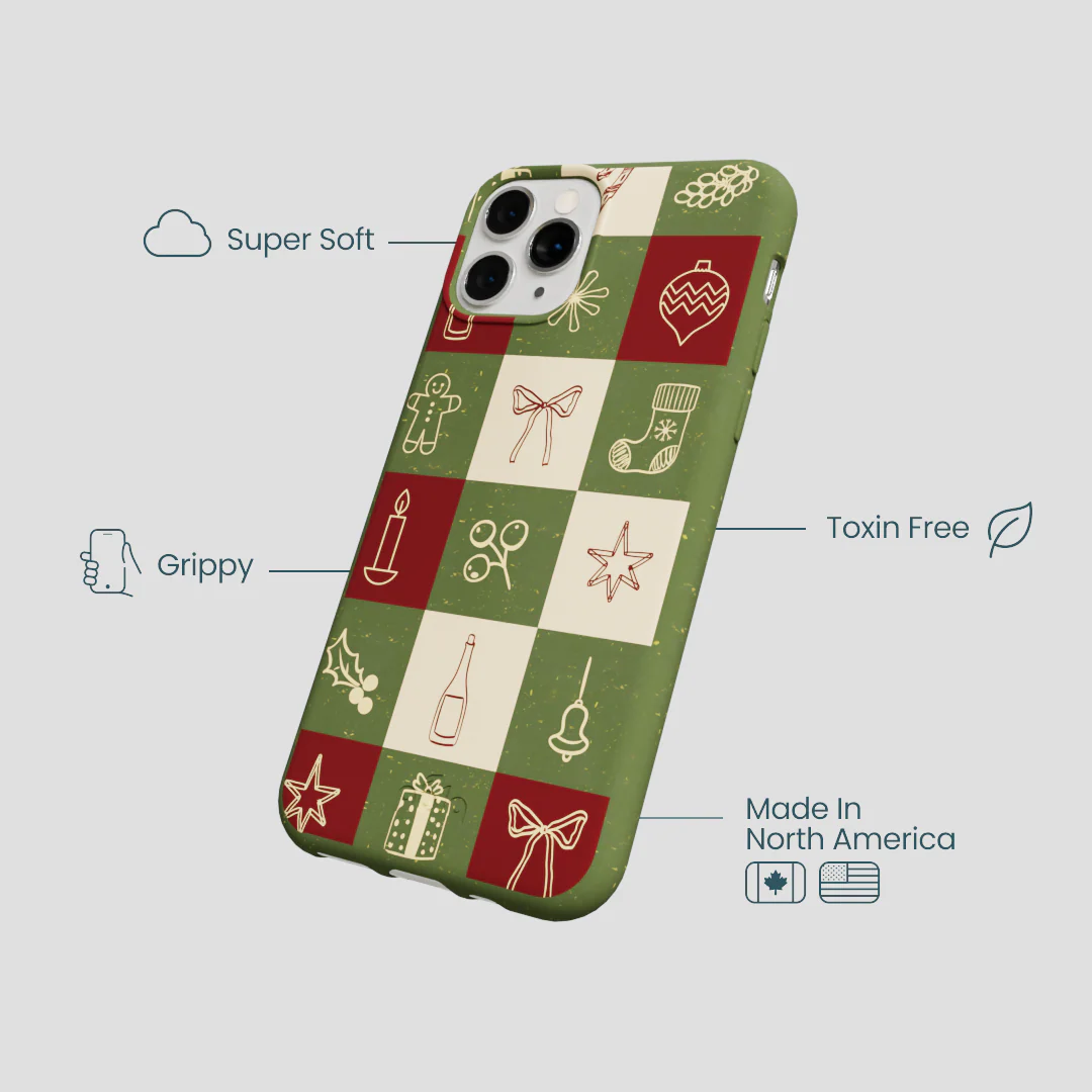 Forest Floor Holiday Squares iPhone 11 Pro Case - Image 4