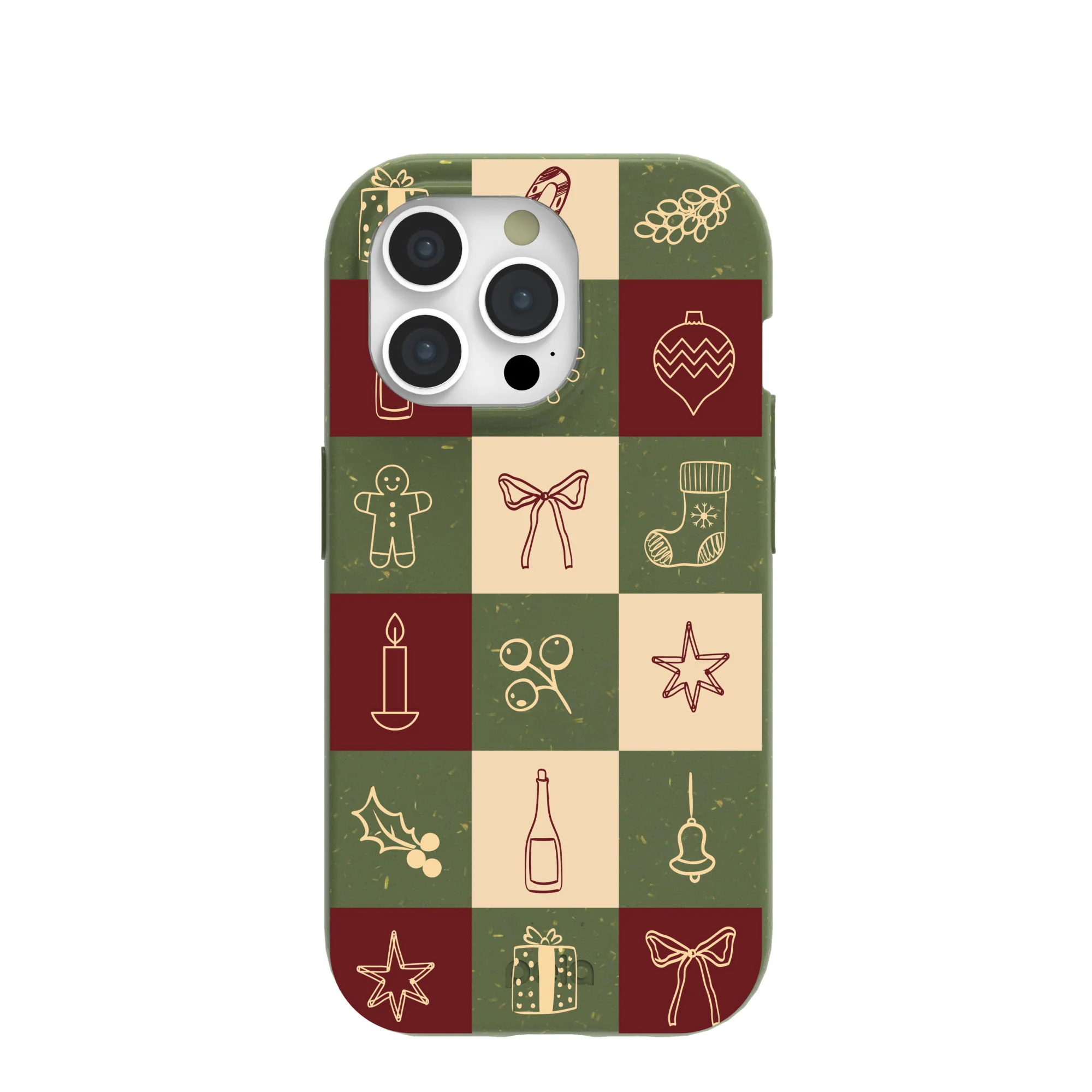Forest Floor Holiday Squares iPhone 15 Pro Case