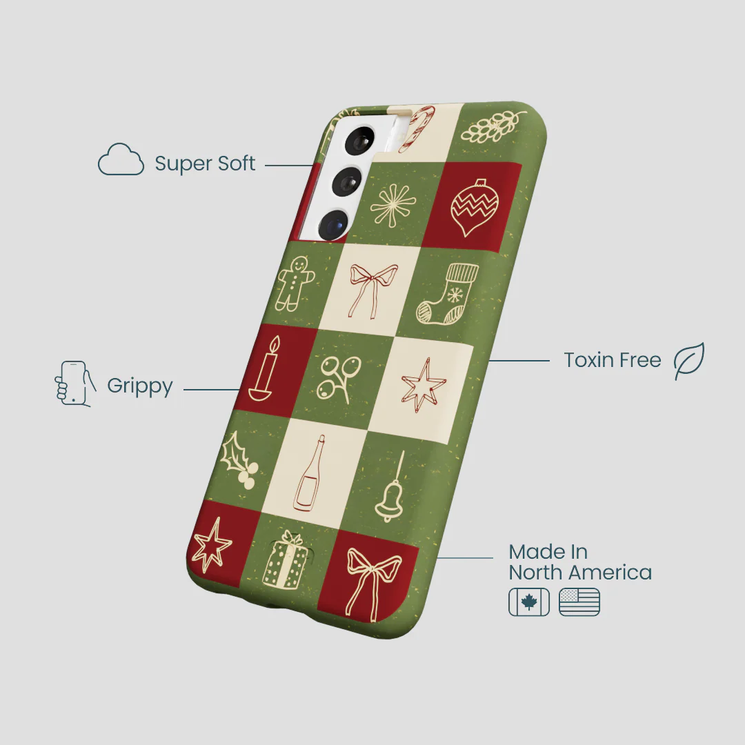 Forest Floor Holiday Squares Samsung Galaxy S21 Case - Image 4