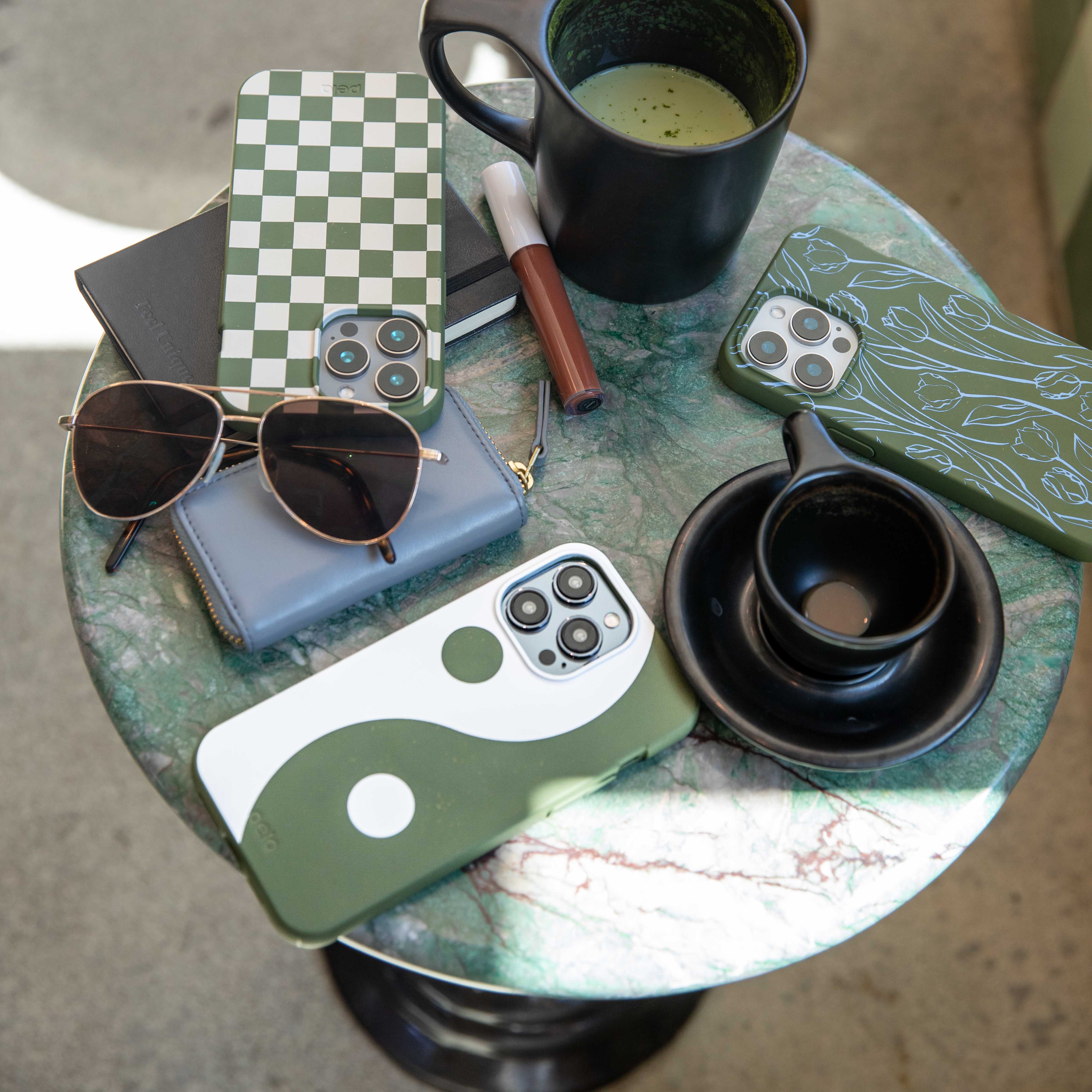 Forest Floor Matcha Check iPhone 13 Mini Case - Image 10