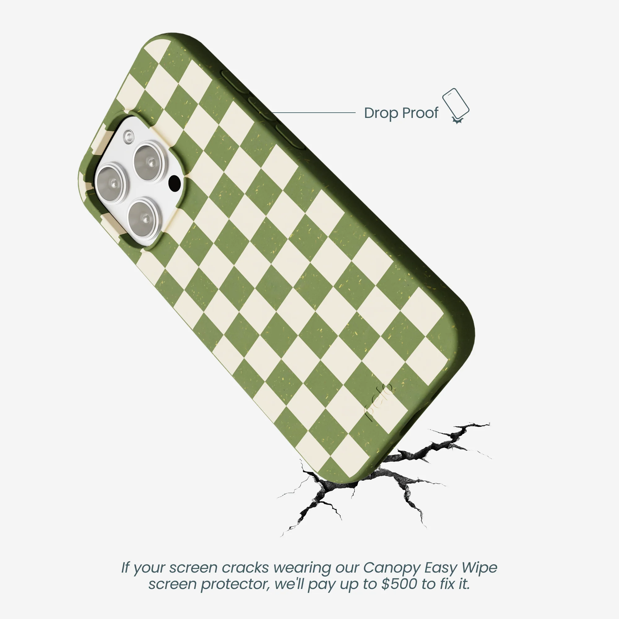 Forest Floor Matcha Check iPhone 16 Pro Max Case - Image 5