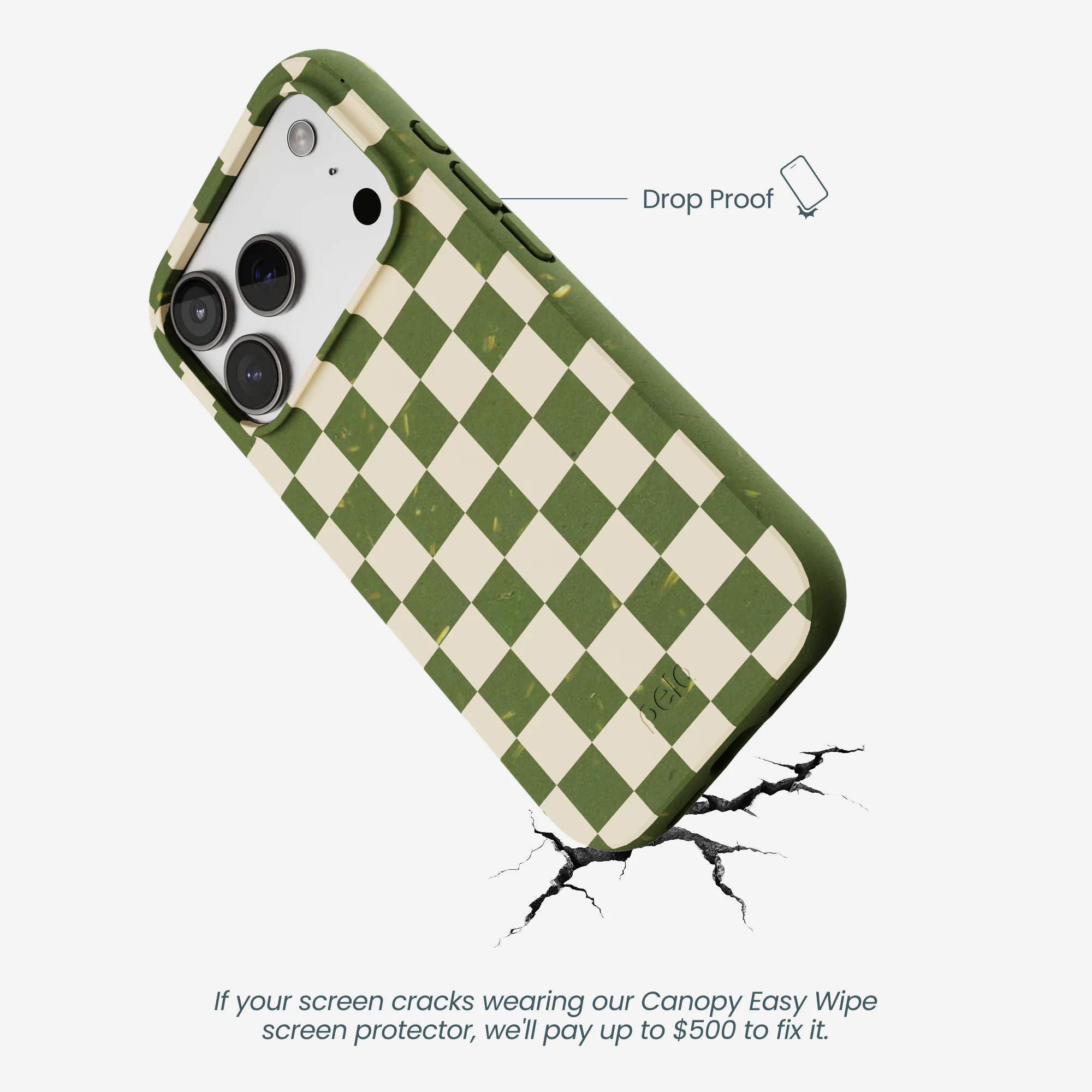 Forest Floor Matcha Check iPhone 17 Pro Case - Image 5