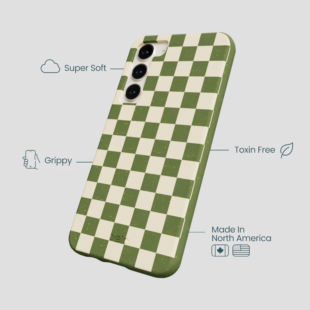 Forest Floor Matcha Check Samsung Galaxy S23+(Plus) Case - Image 4