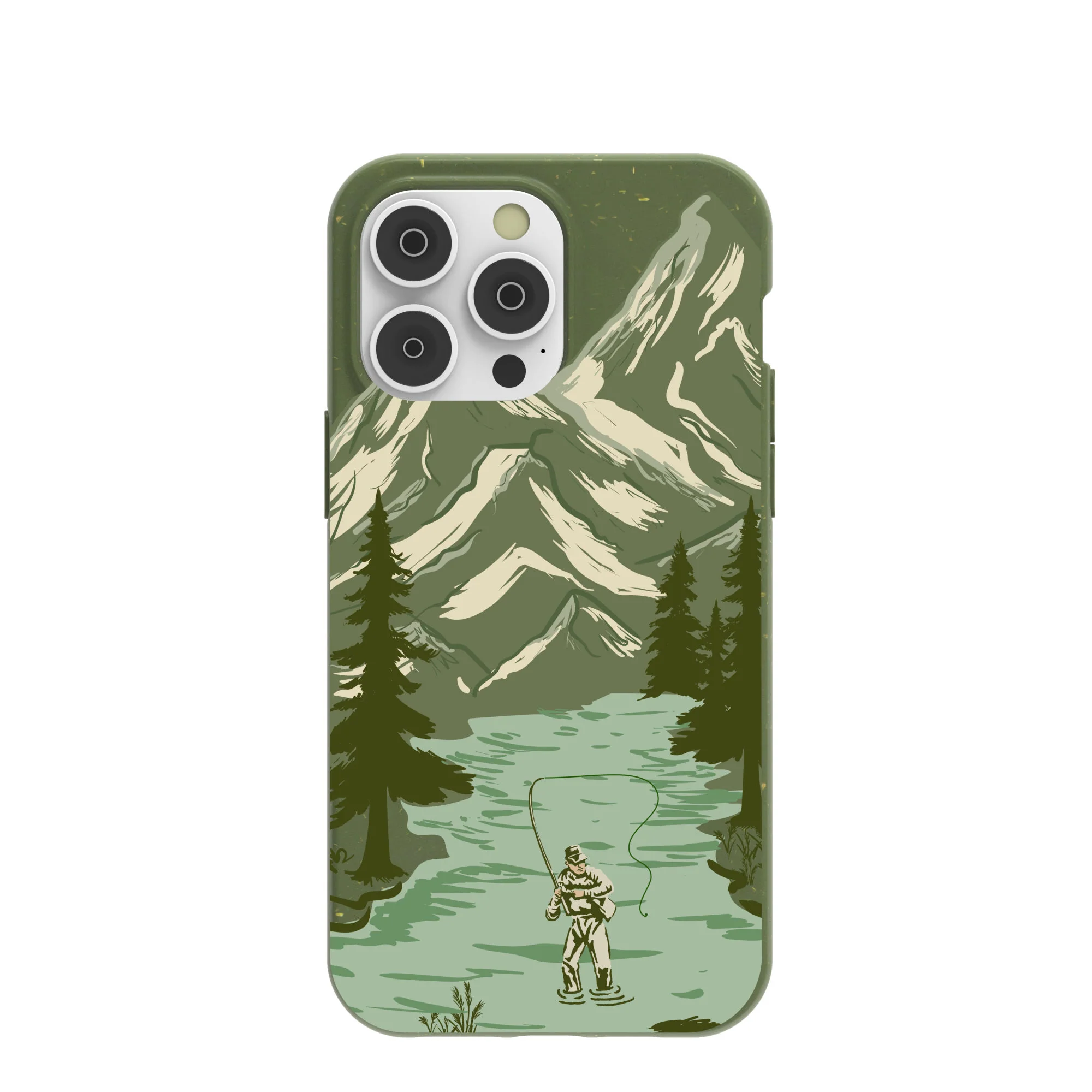 Forest Floor Morning Fishing iPhone 14 Pro Max Case
