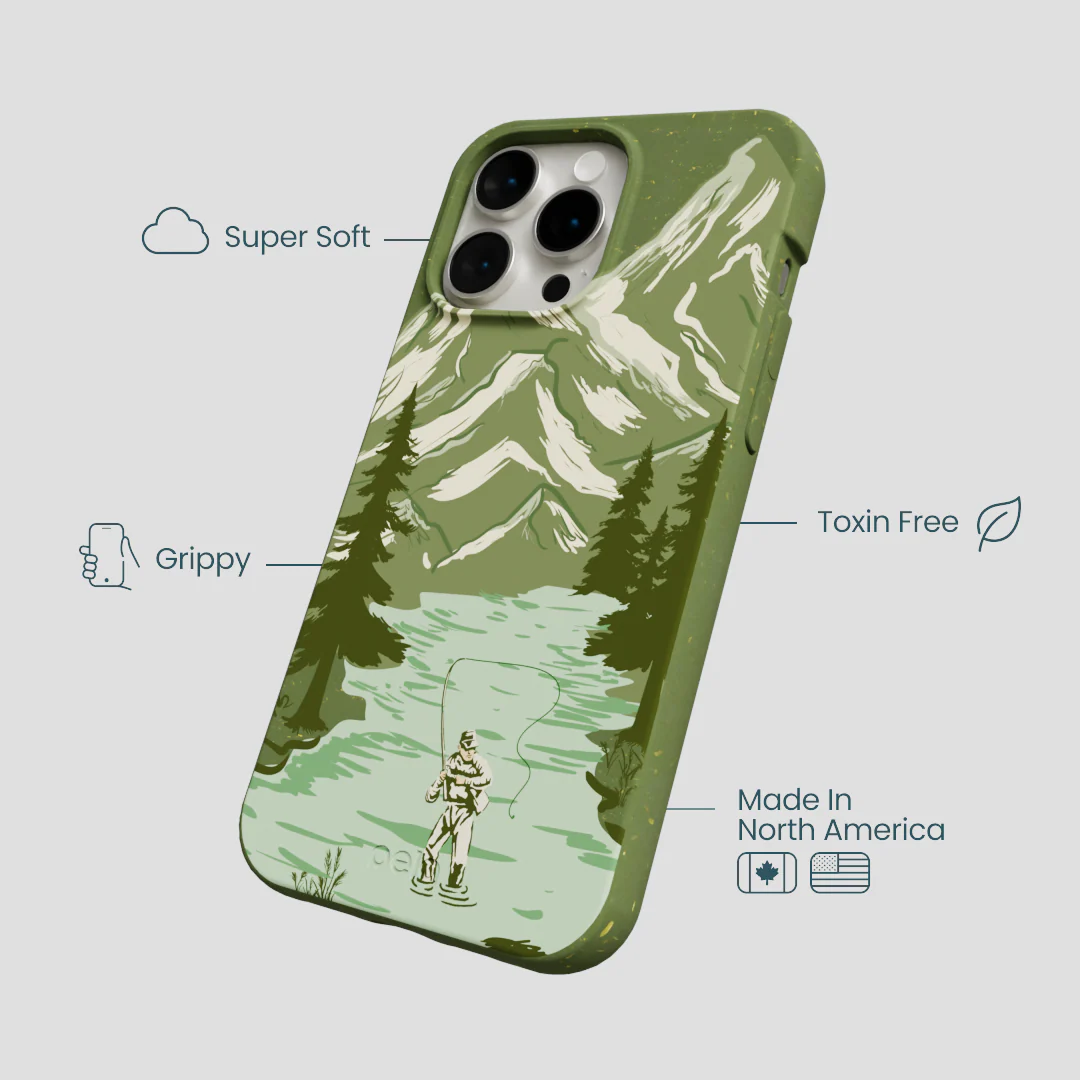 Forest Floor Morning Fishing iPhone 15 Pro Max Case - Image 4