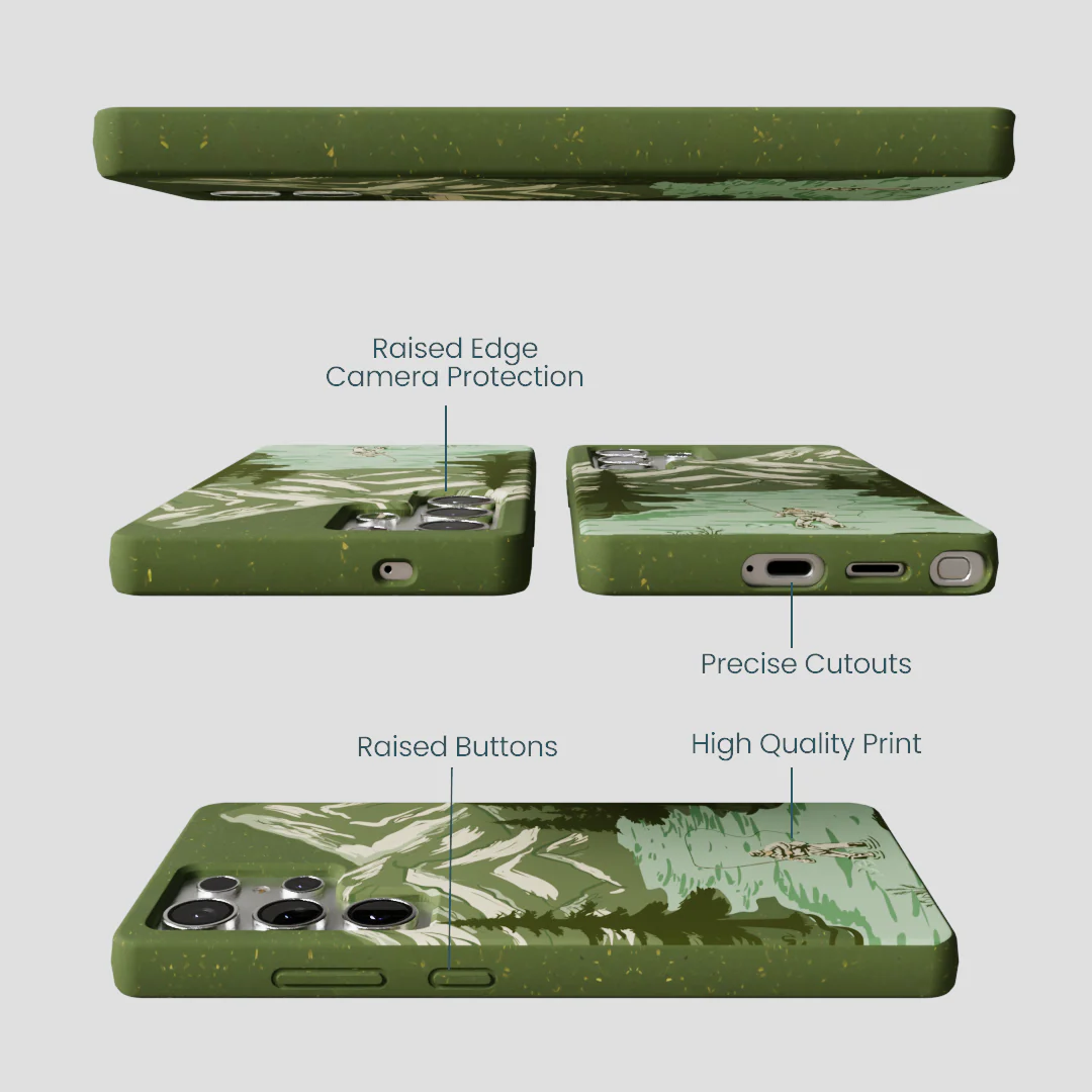 Forest Floor Morning Fishing Samsung Galaxy S25 Ultra Case - Image 3