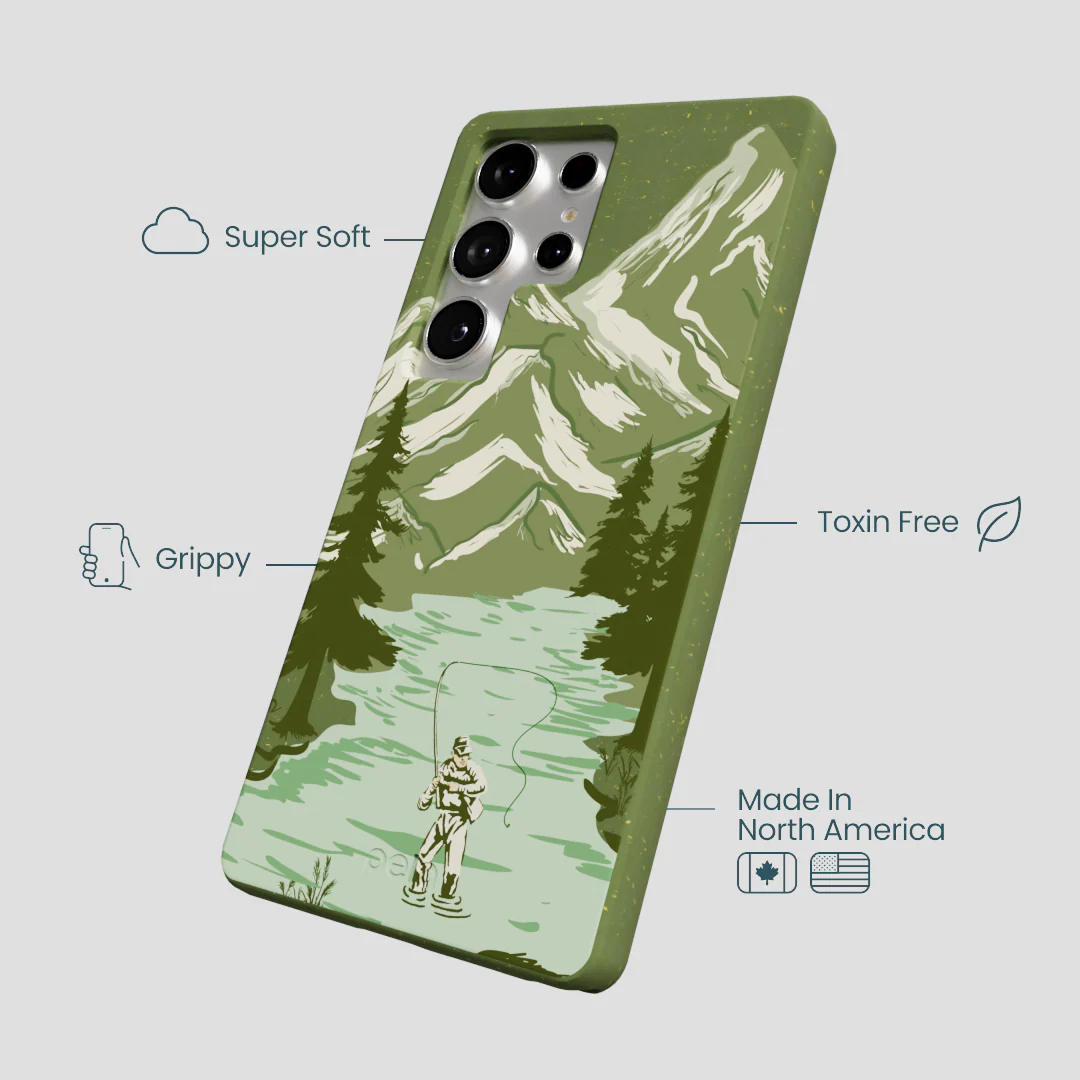 Forest Floor Morning Fishing Samsung Galaxy S25 Ultra Case - Image 4